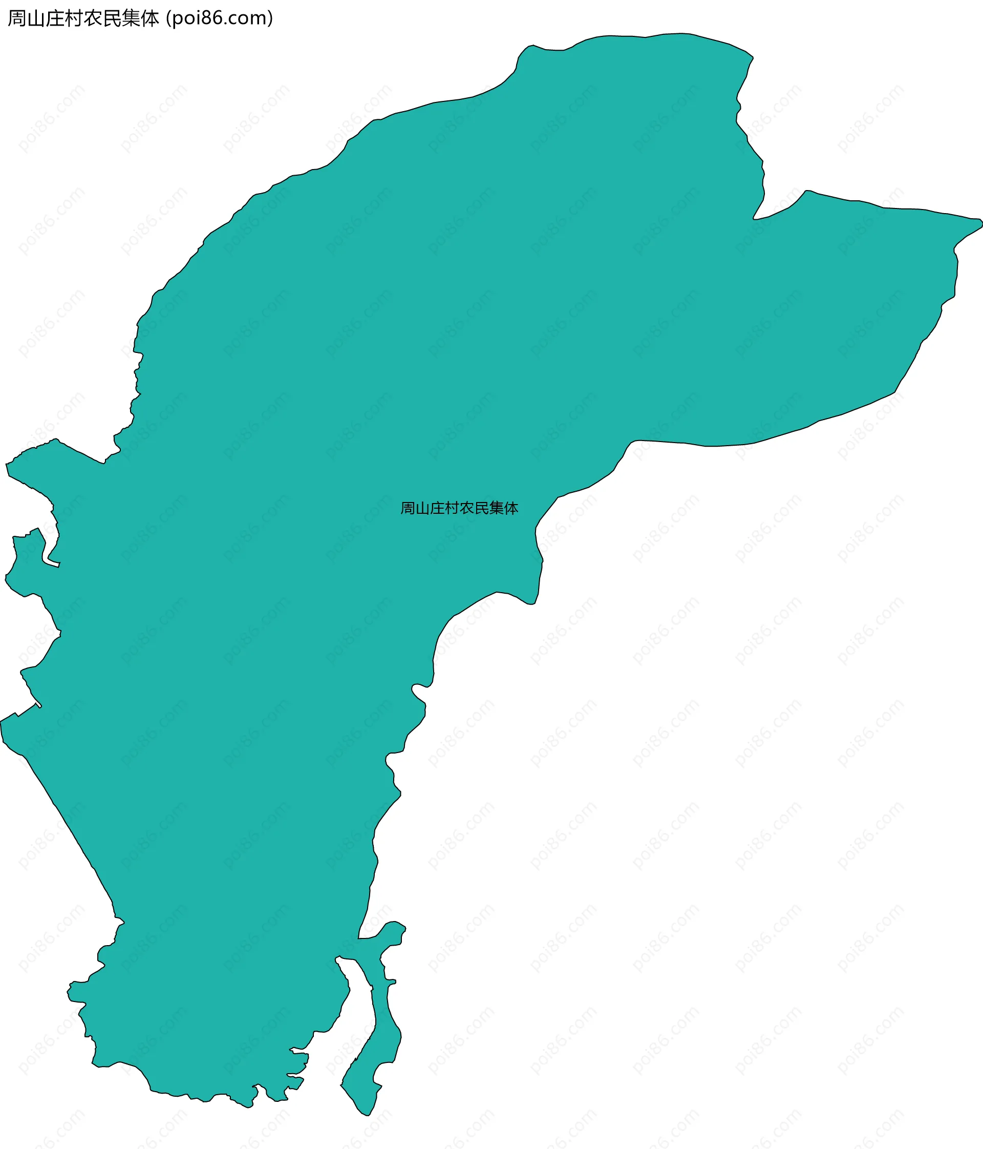 周山庄村农民集体边界地图