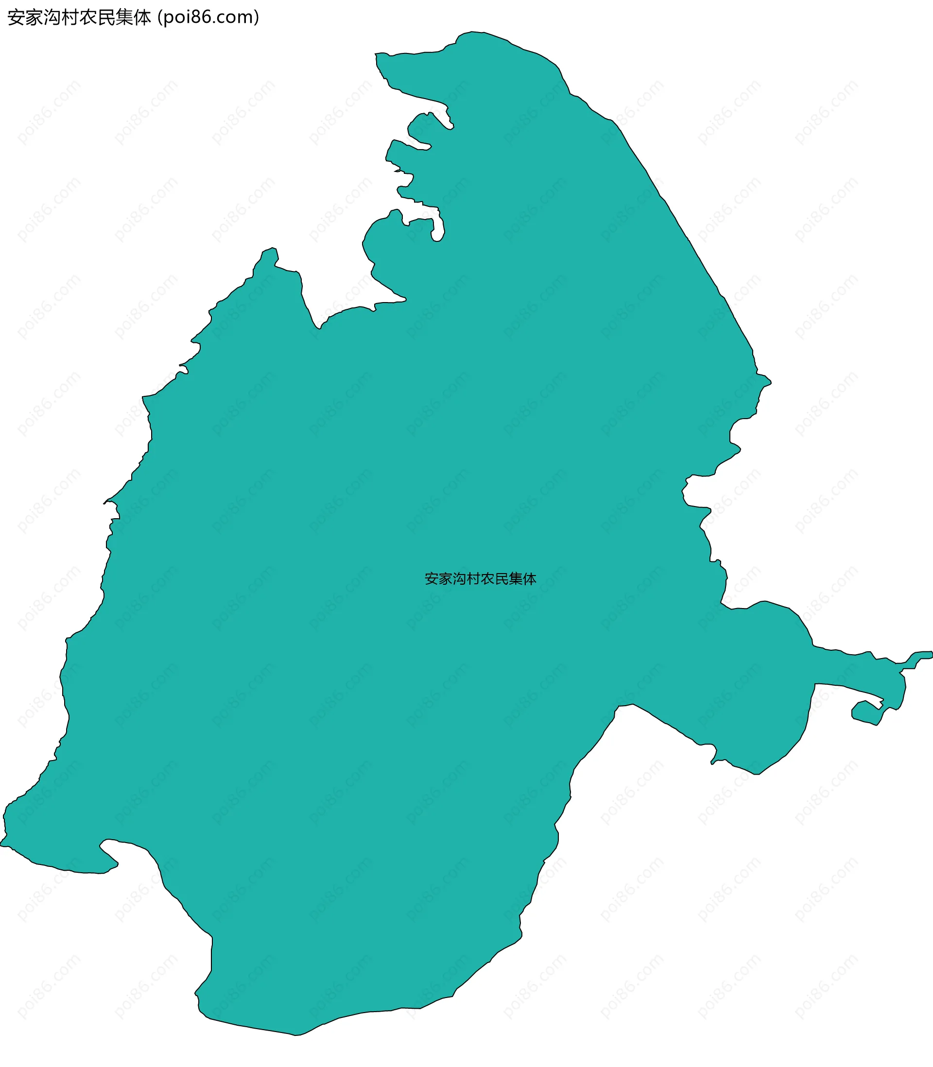 安家沟村农民集体边界地图