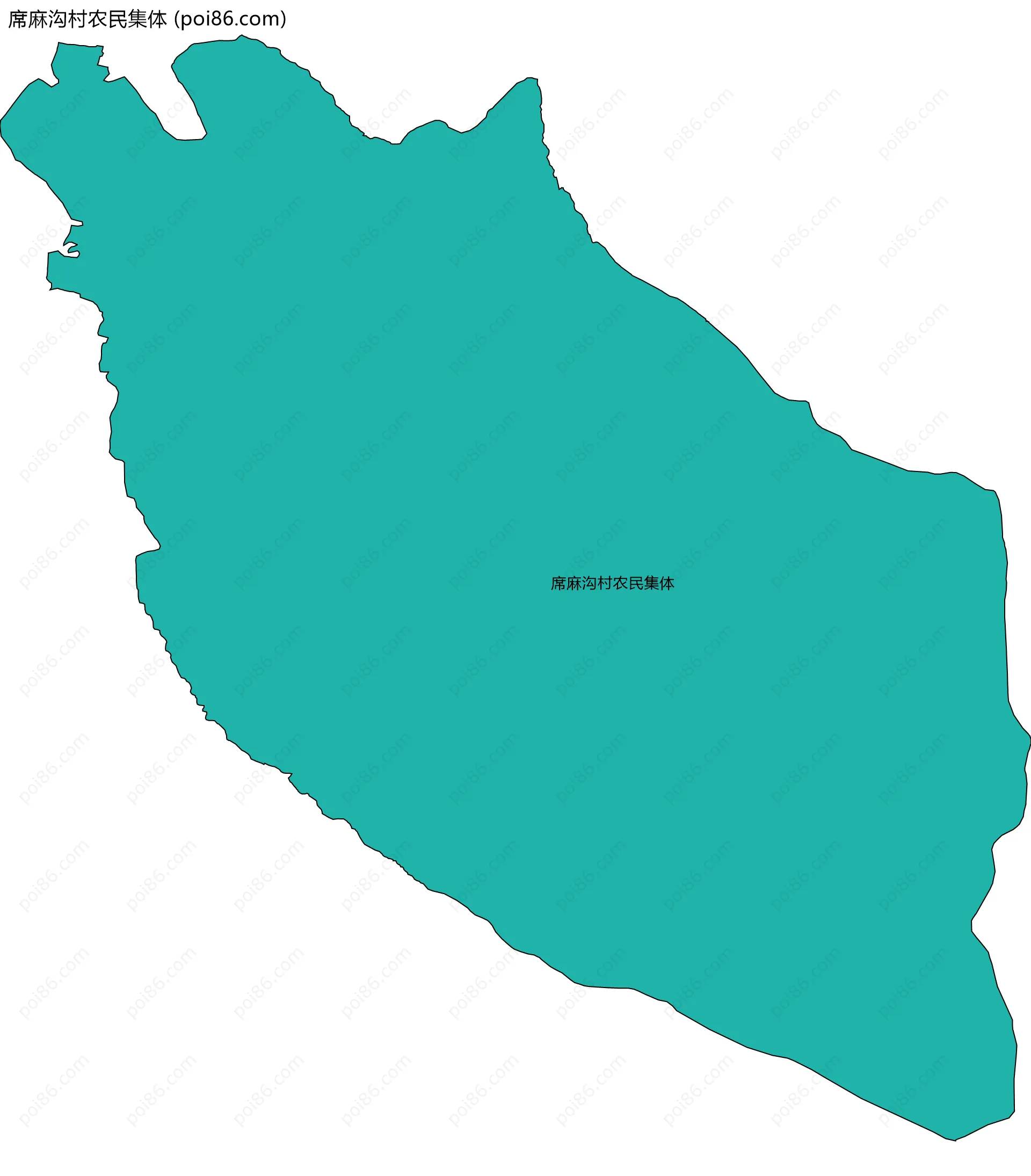 席麻沟村农民集体边界地图