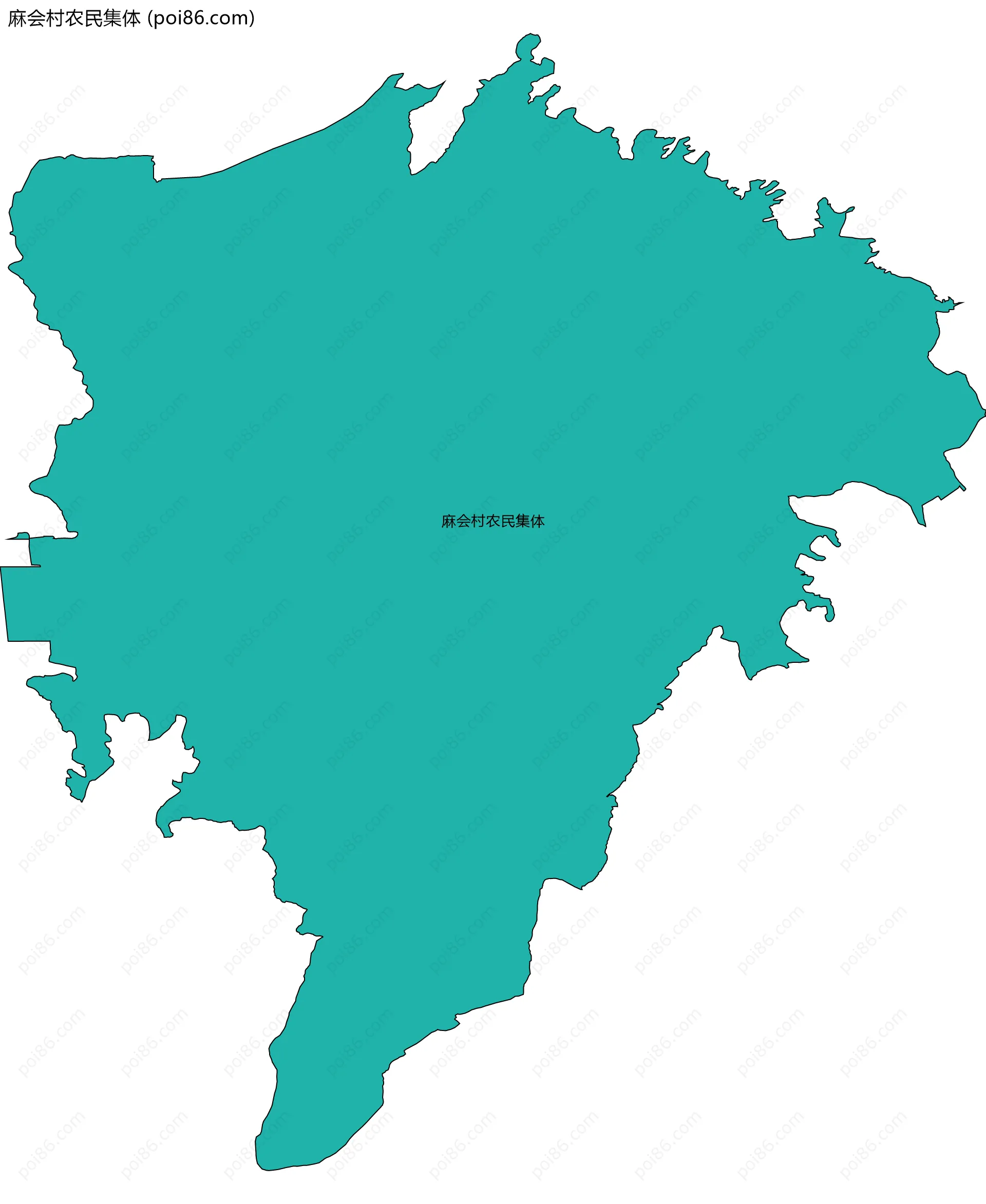 麻会村农民集体边界地图