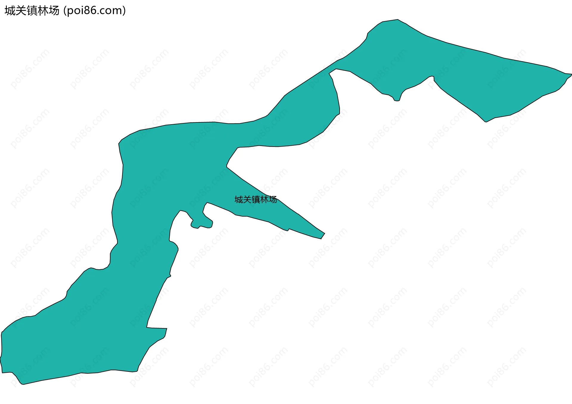 城关镇林场边界地图