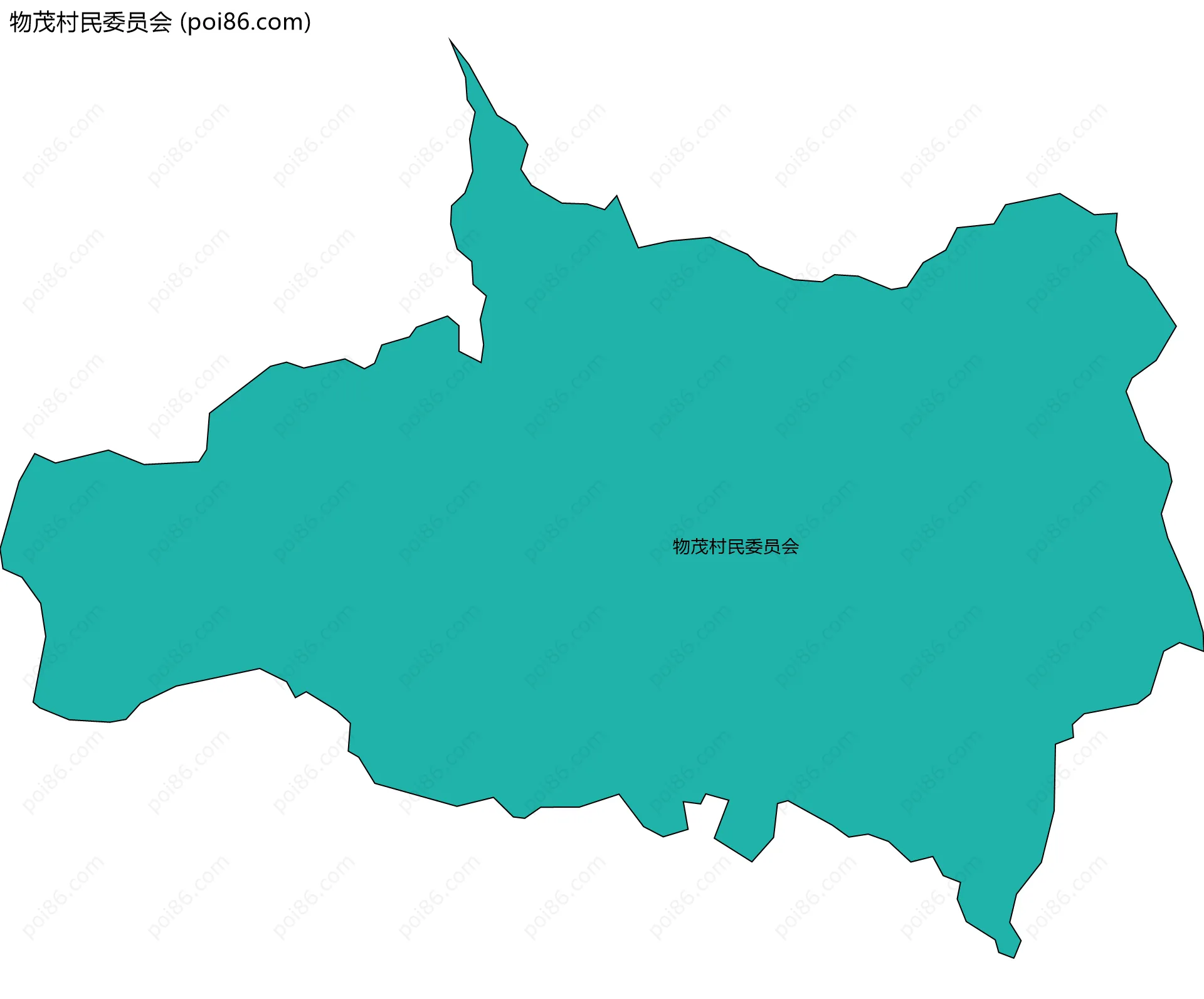 物茂村民委员会边界地图