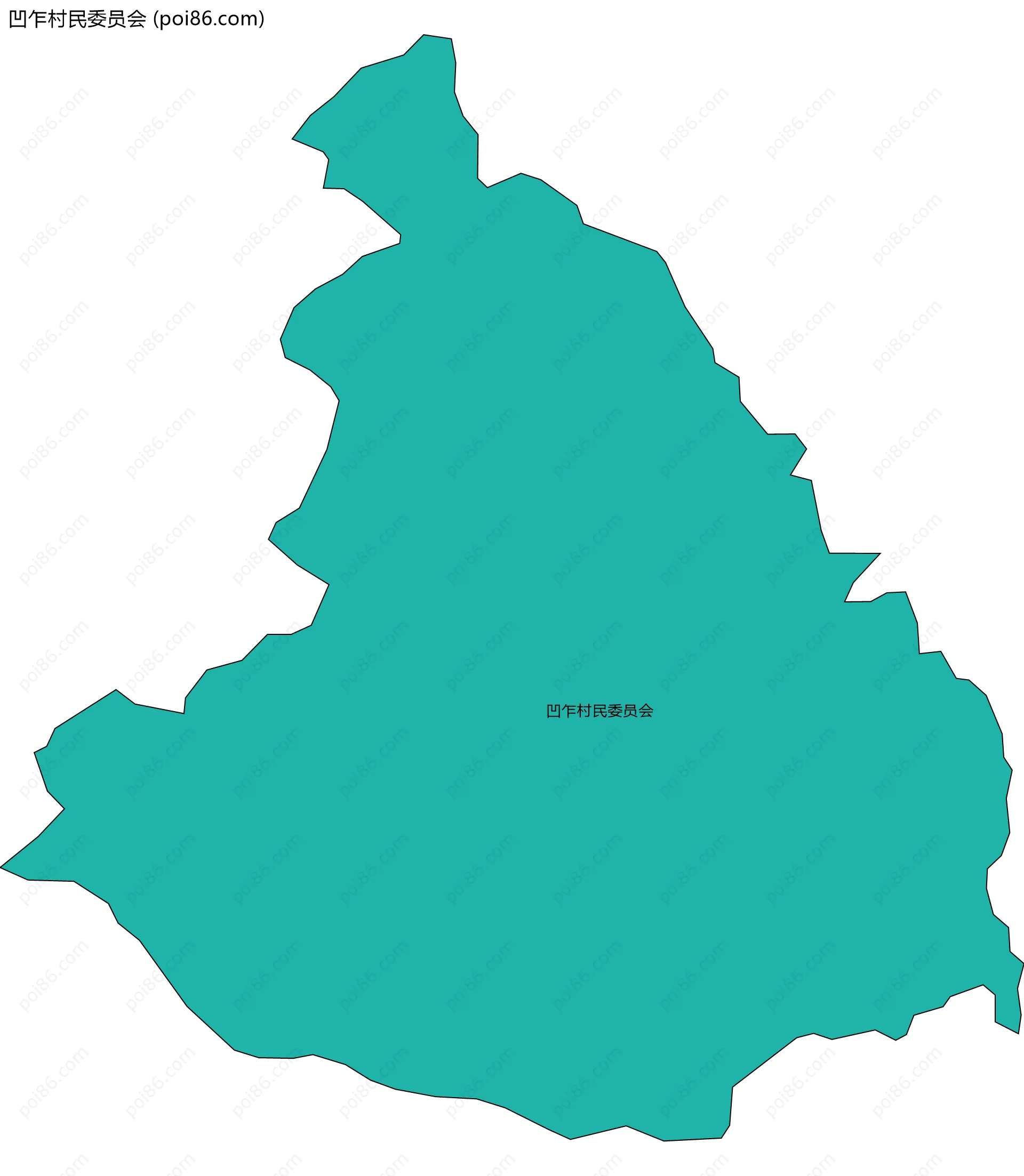 凹乍村民委员会边界地图