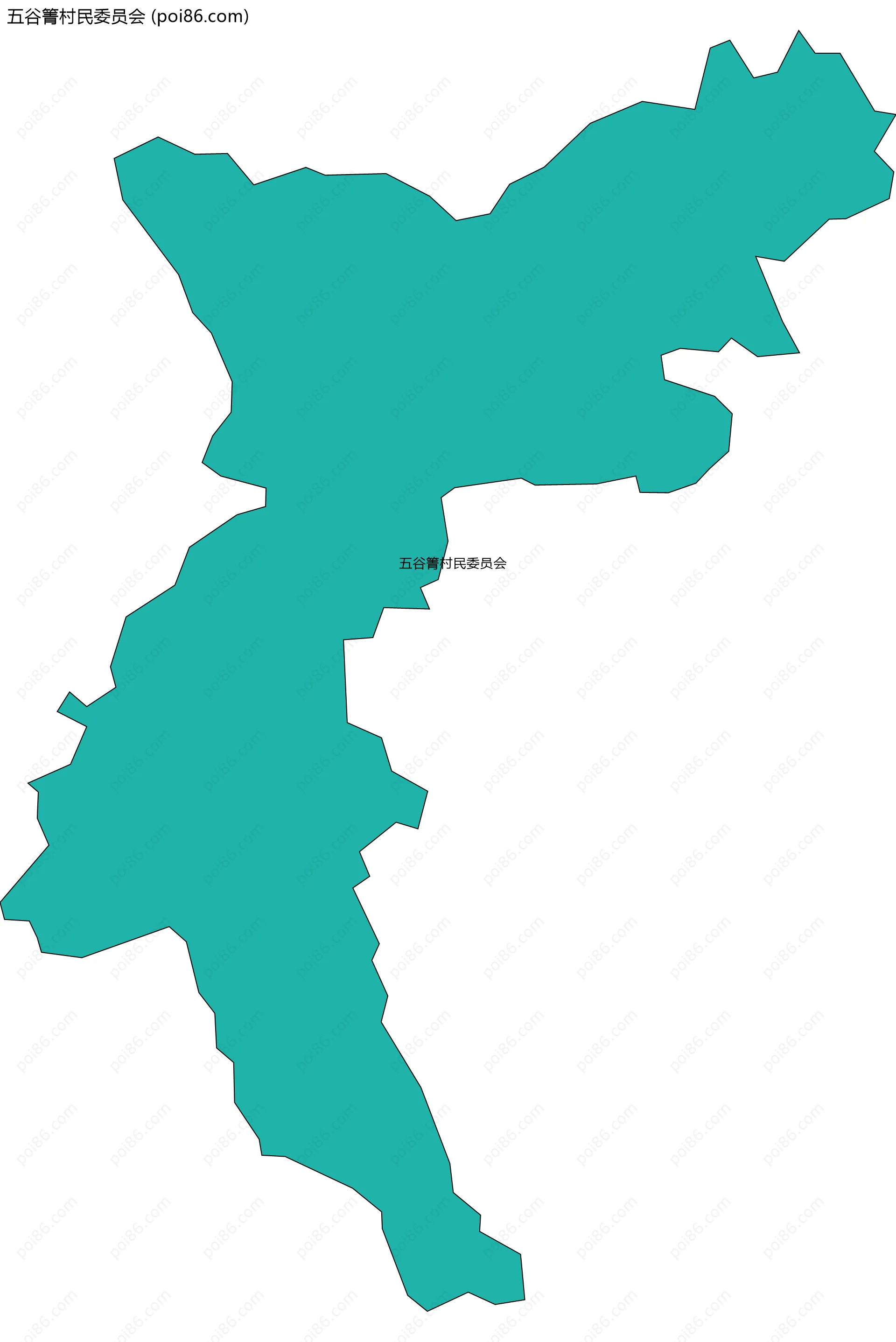 五谷箐村民委员会边界地图