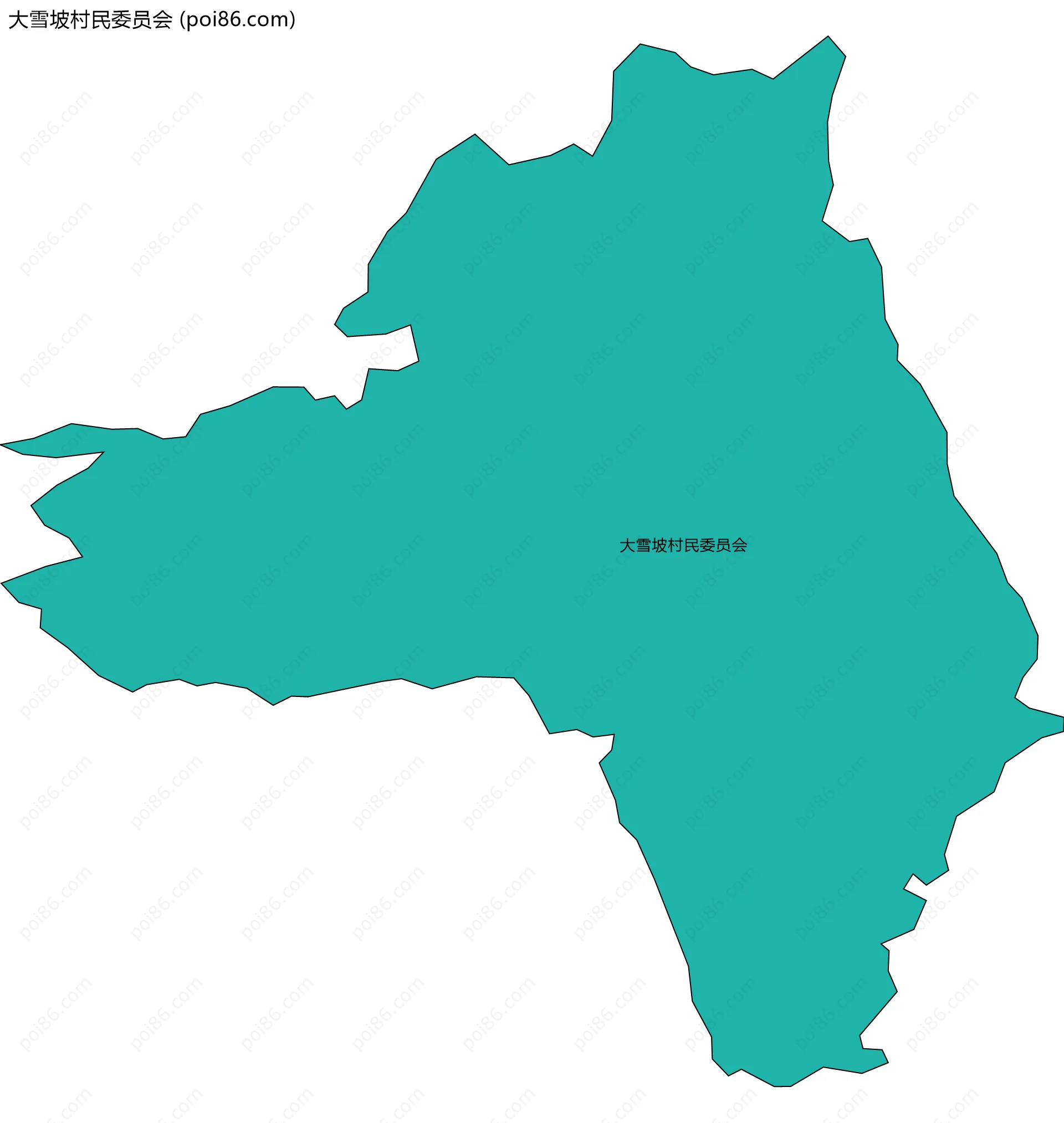 大雪坡村民委员会边界地图