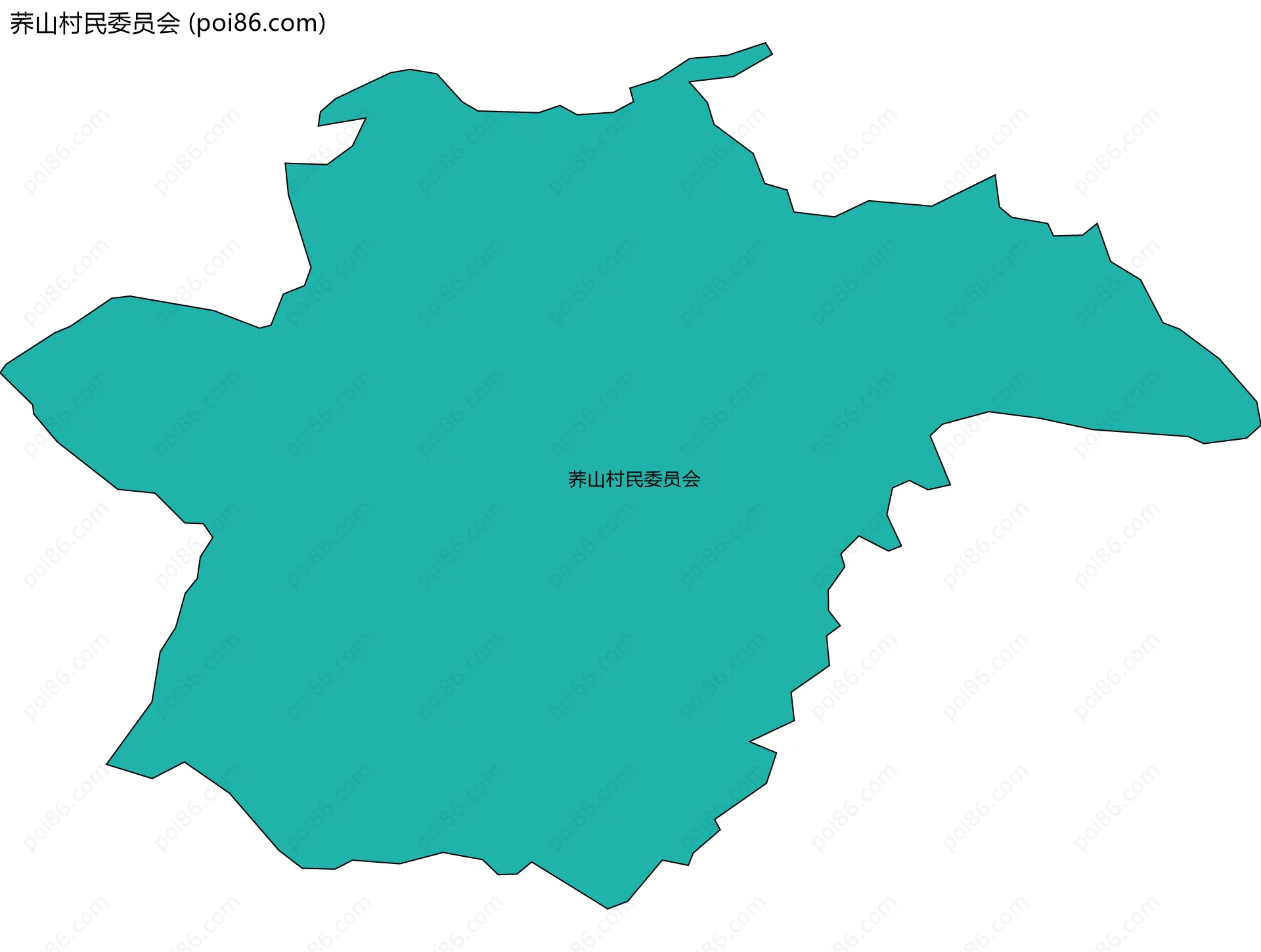 荞山村民委员会边界地图