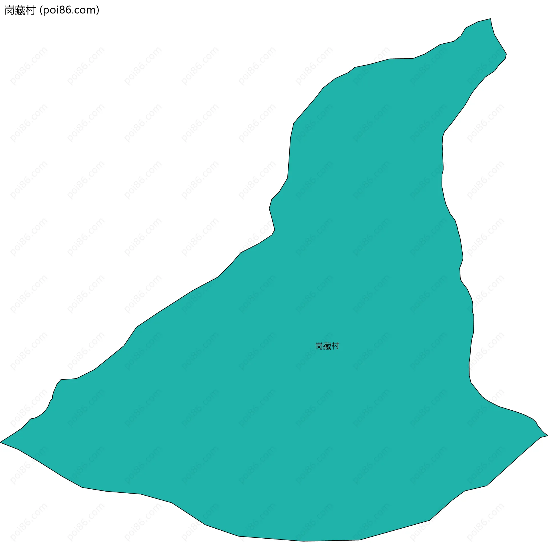 岗藏村边界地图