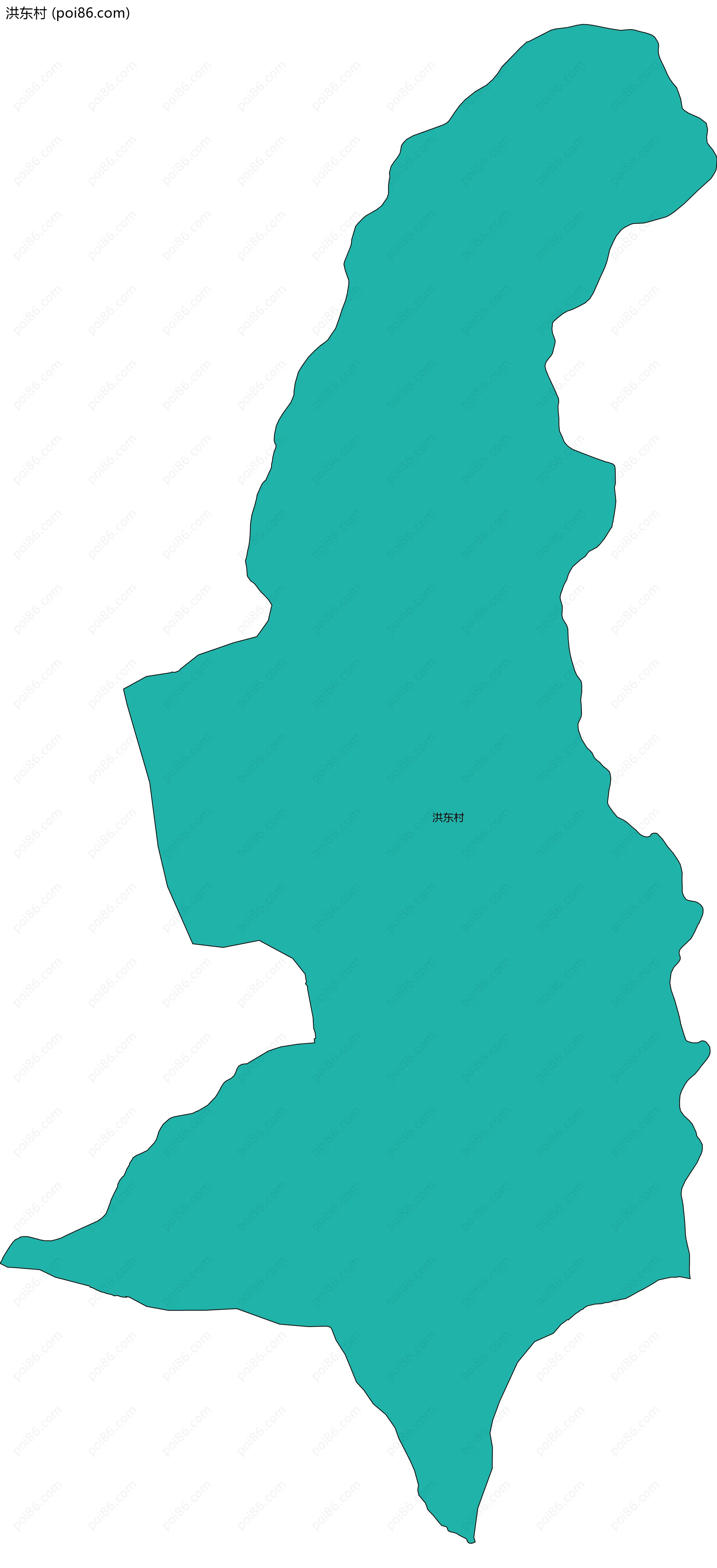 洪东村边界地图
