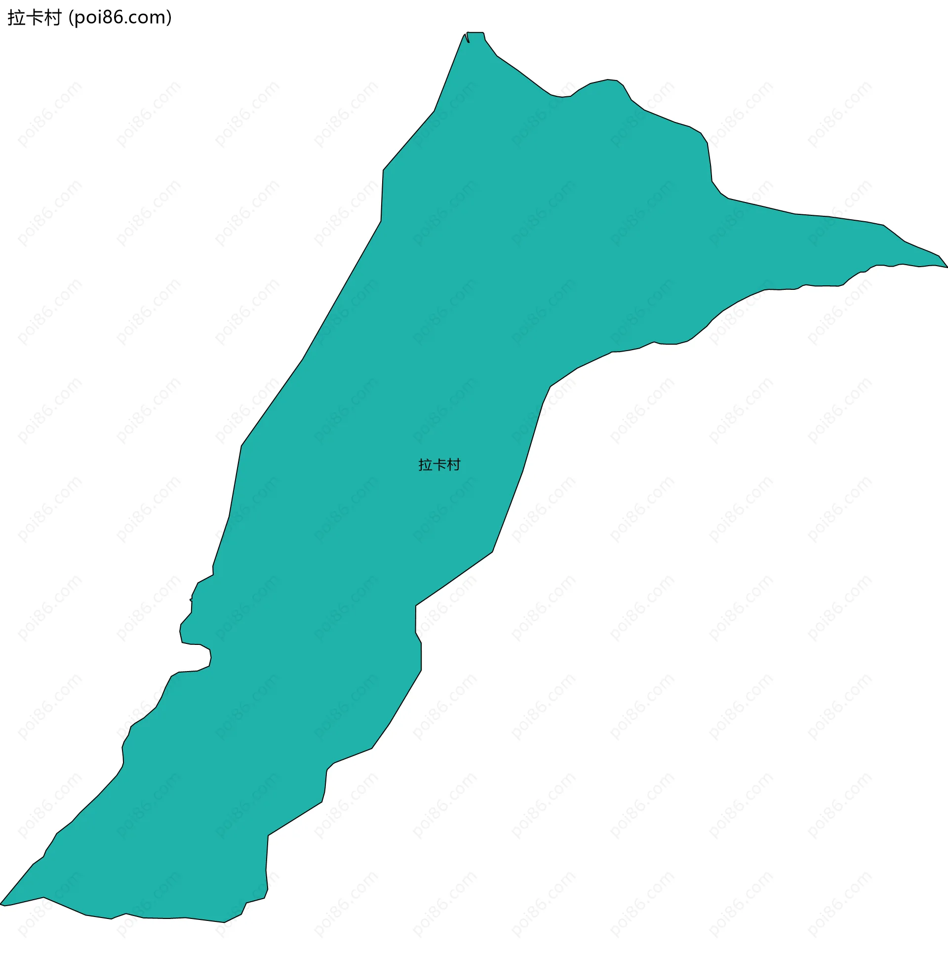 拉卡村边界地图