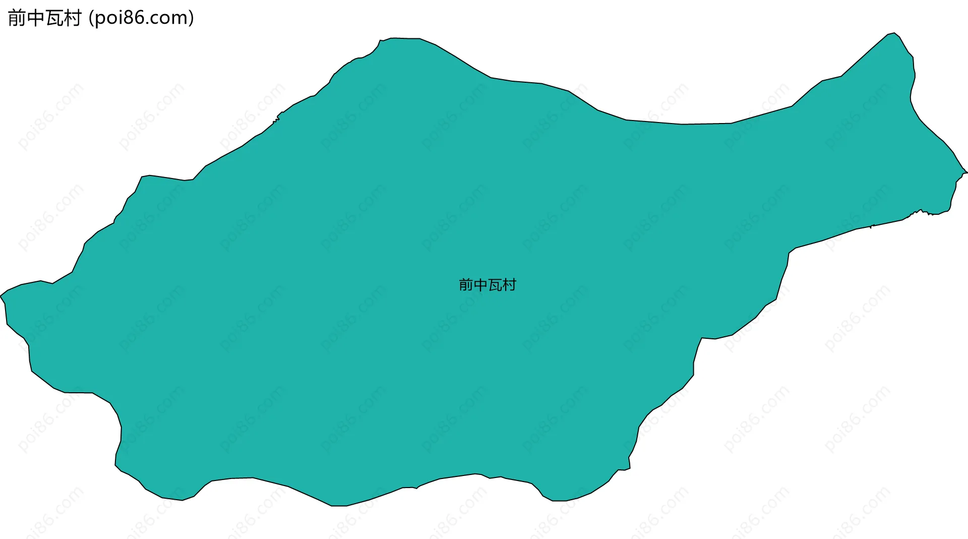 前中瓦村边界地图
