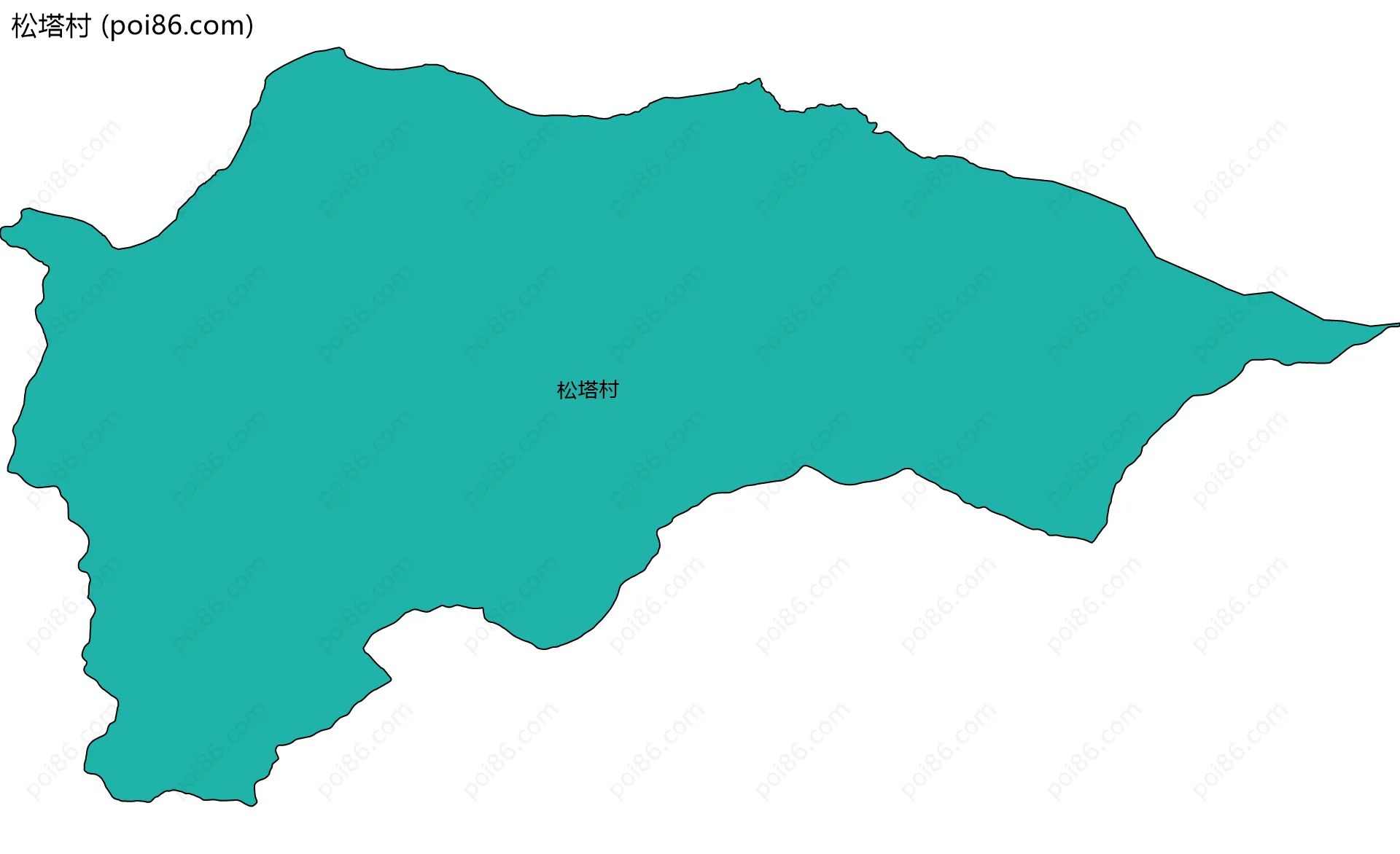 松塔村边界地图