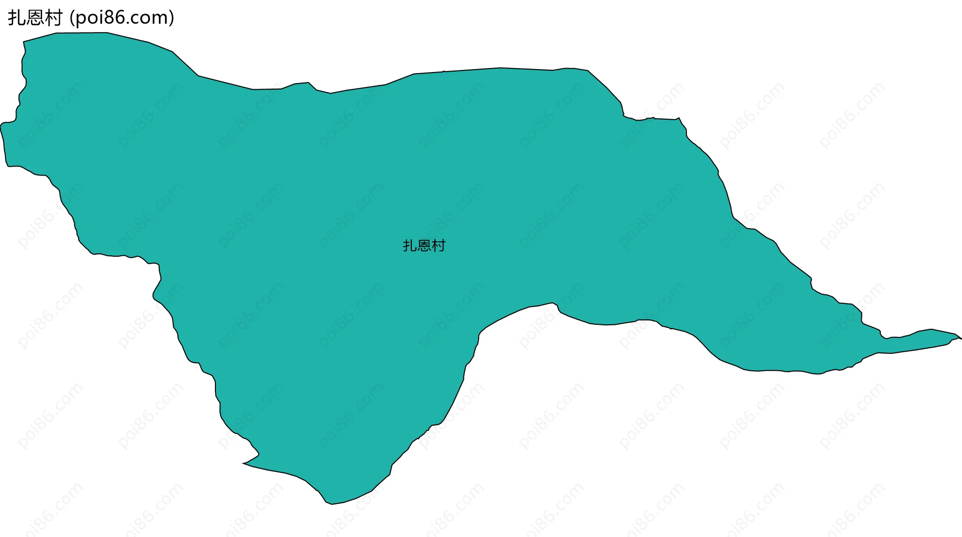 扎恩村边界地图