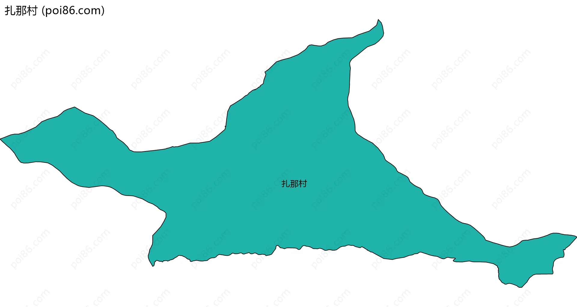 扎那村边界地图