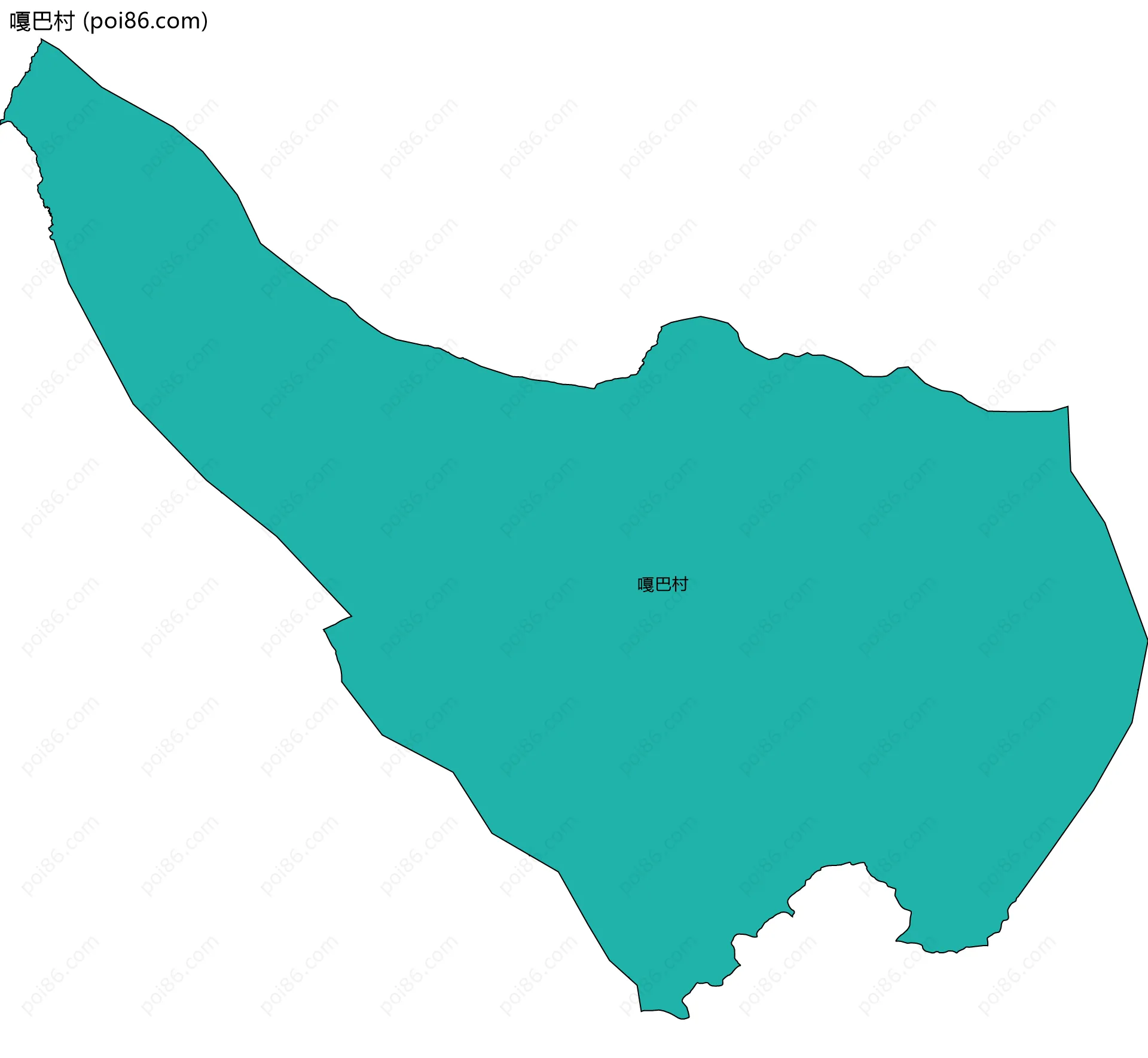 嘎巴村边界地图