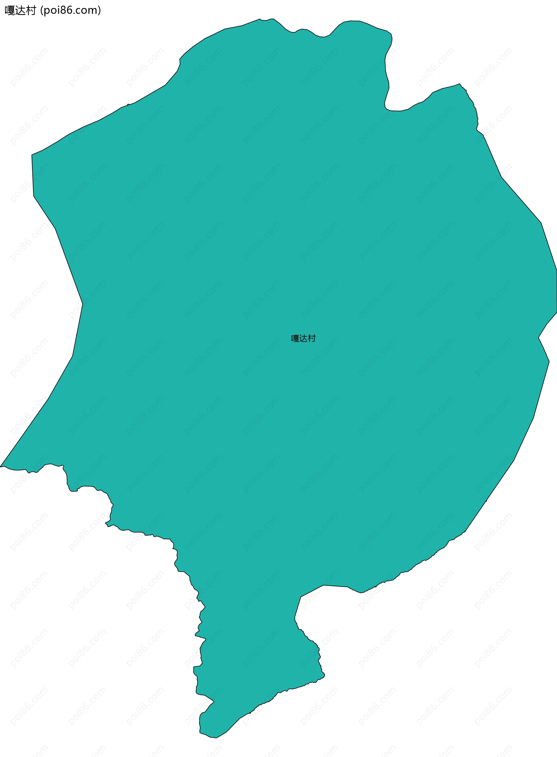 嘎达村边界地图