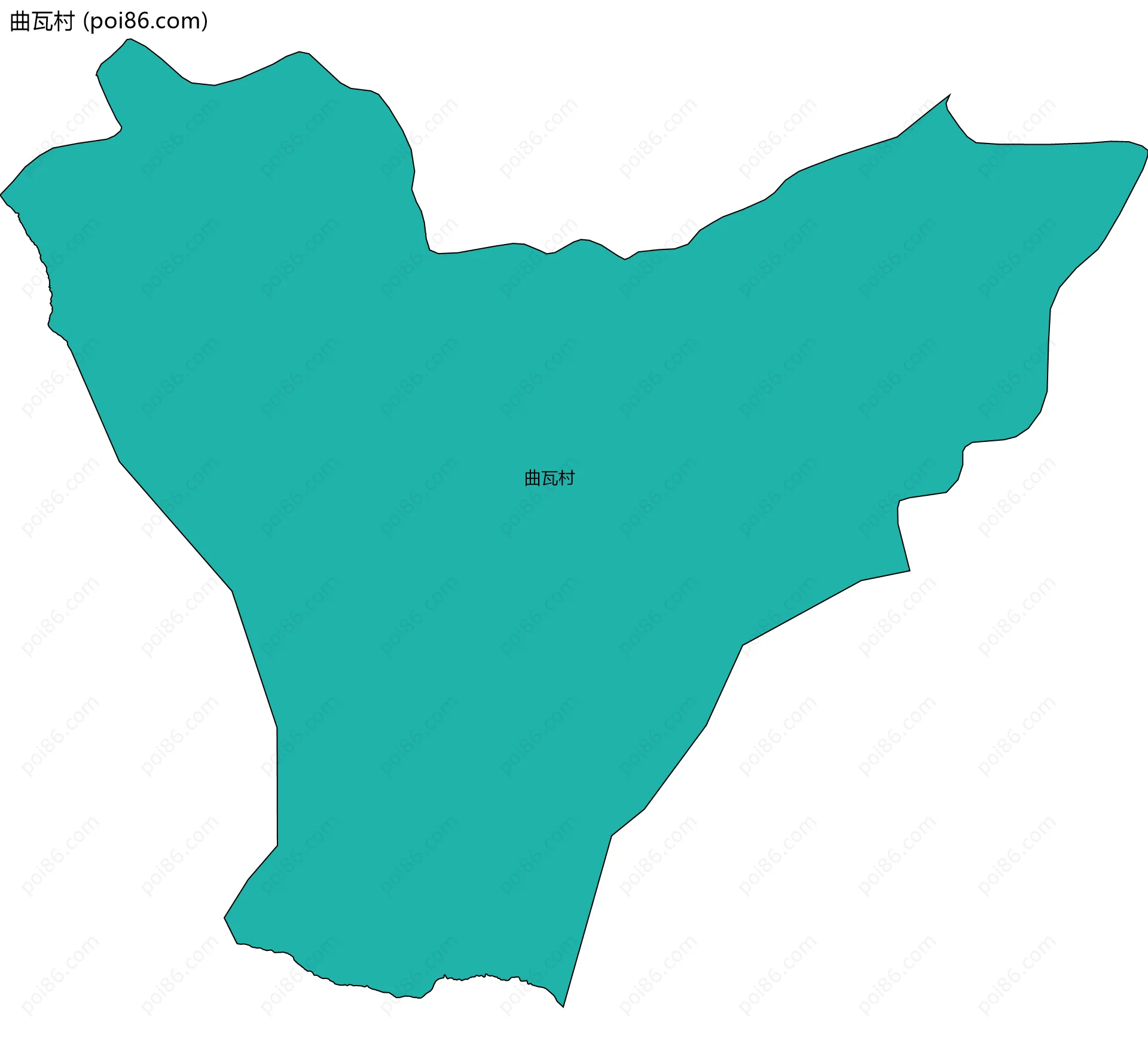 曲瓦村边界地图