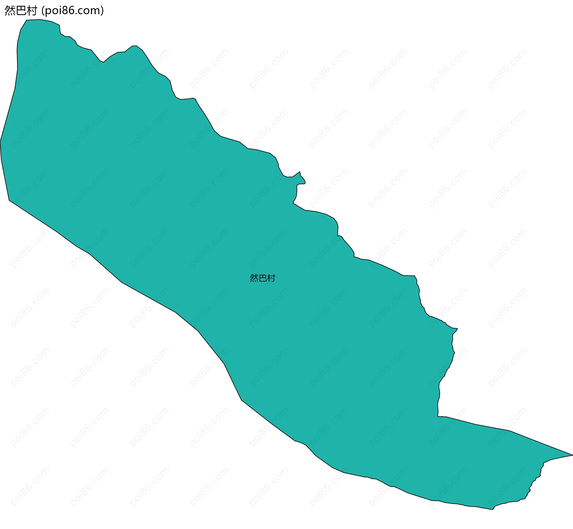 然巴村边界地图