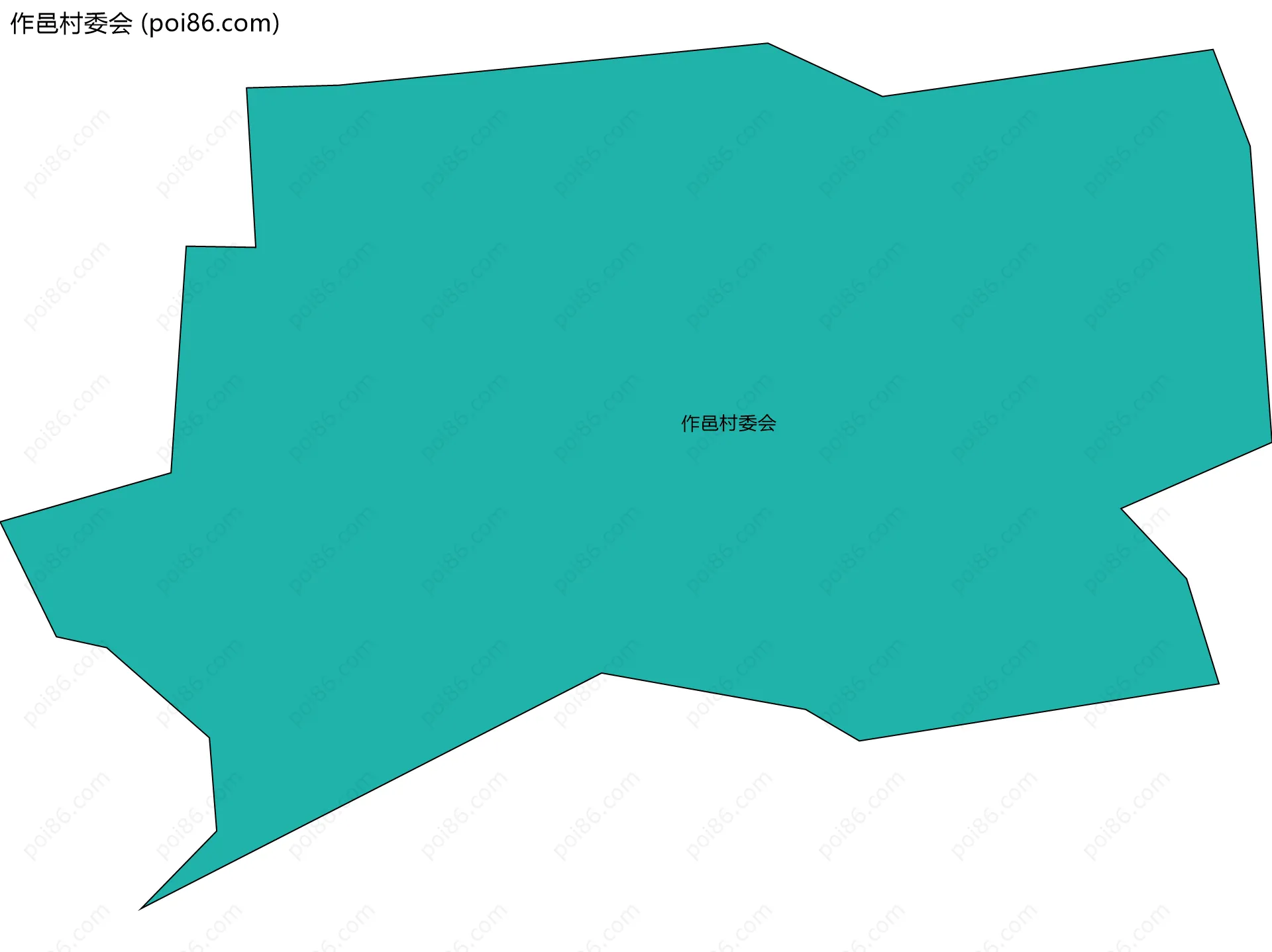 作邑村委会边界地图