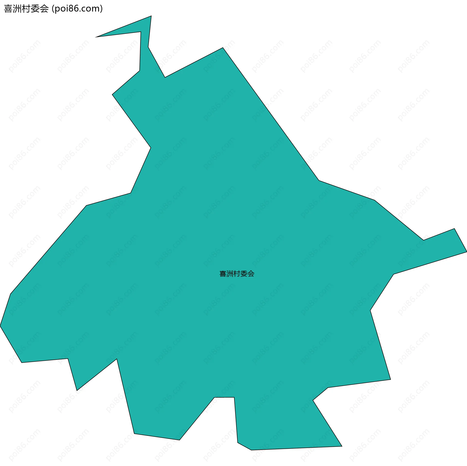 喜洲村委会边界地图