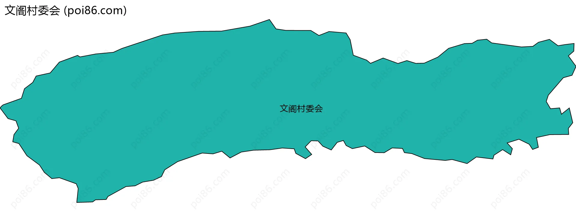 文阁村委会边界地图