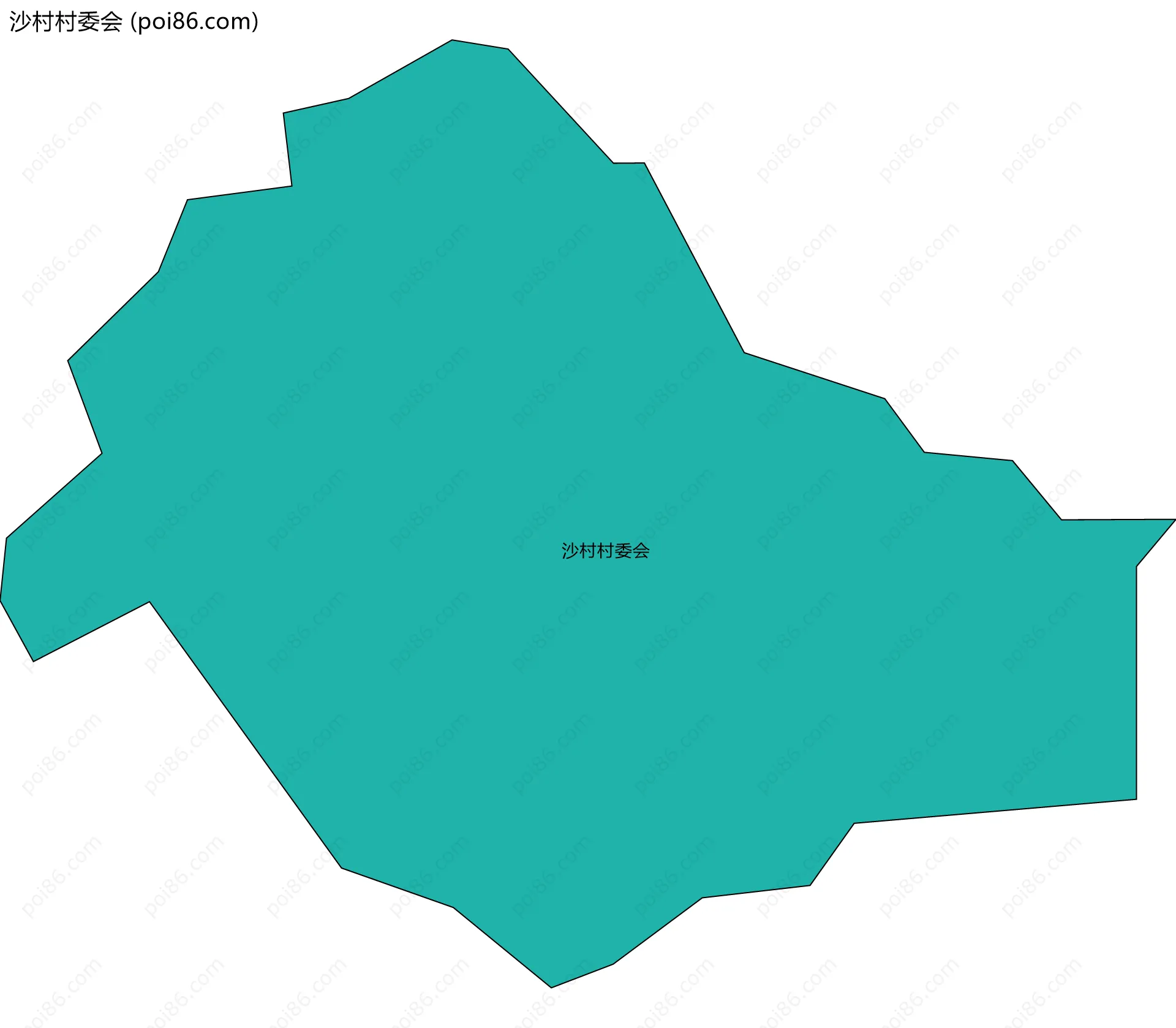 沙村村委会边界地图