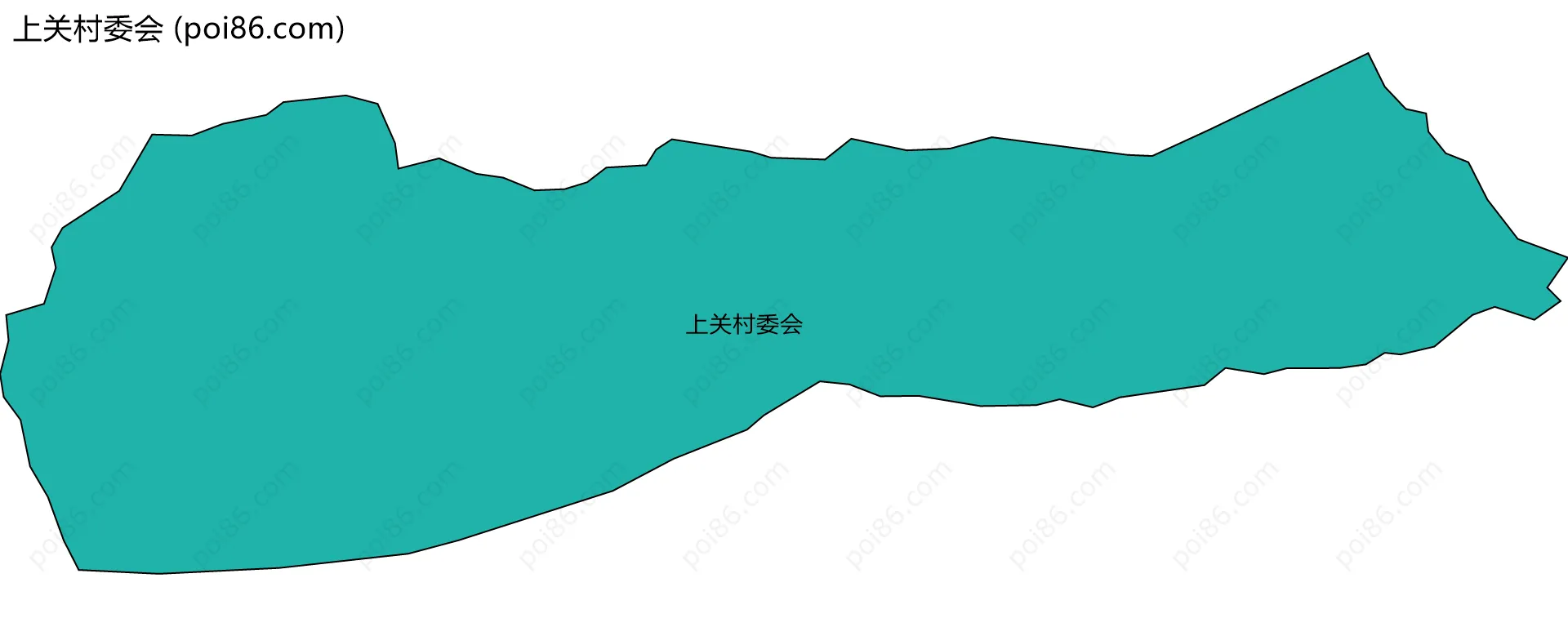 上关村委会边界地图