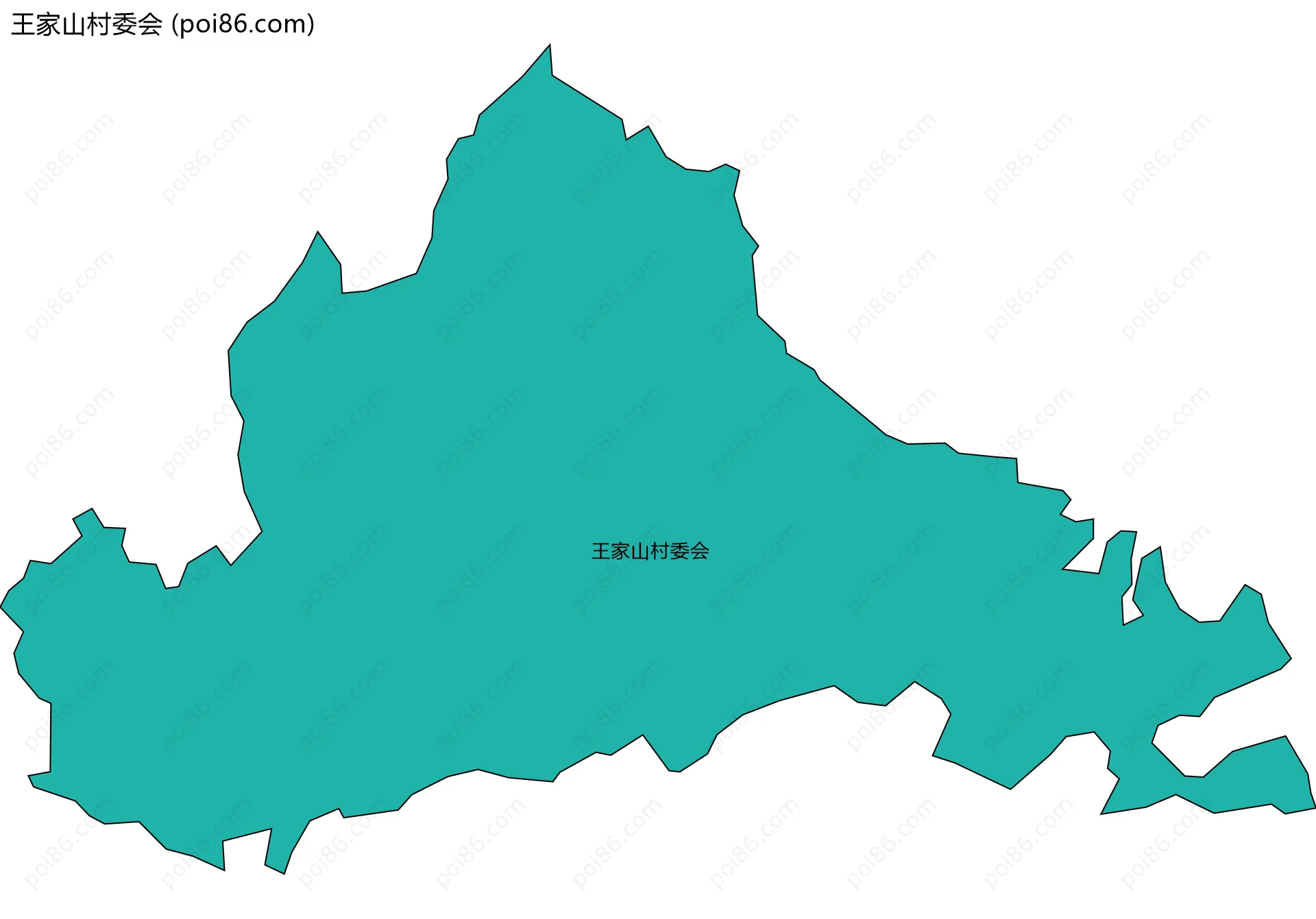 王家山村委会边界地图