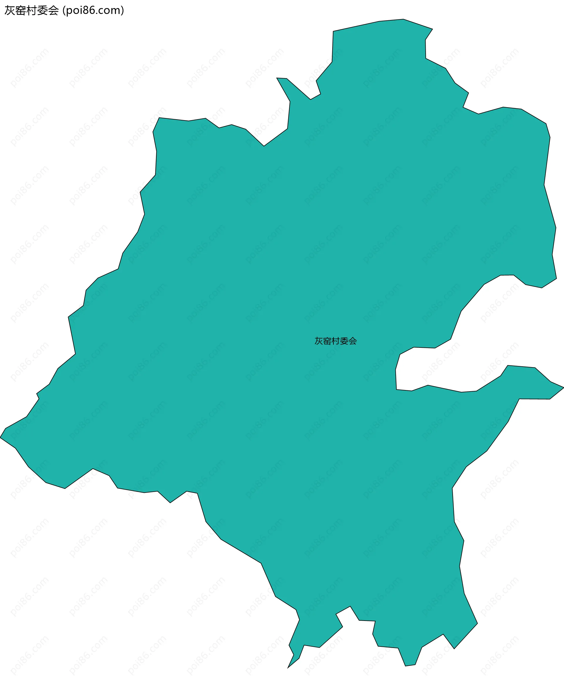 灰窑村委会边界地图