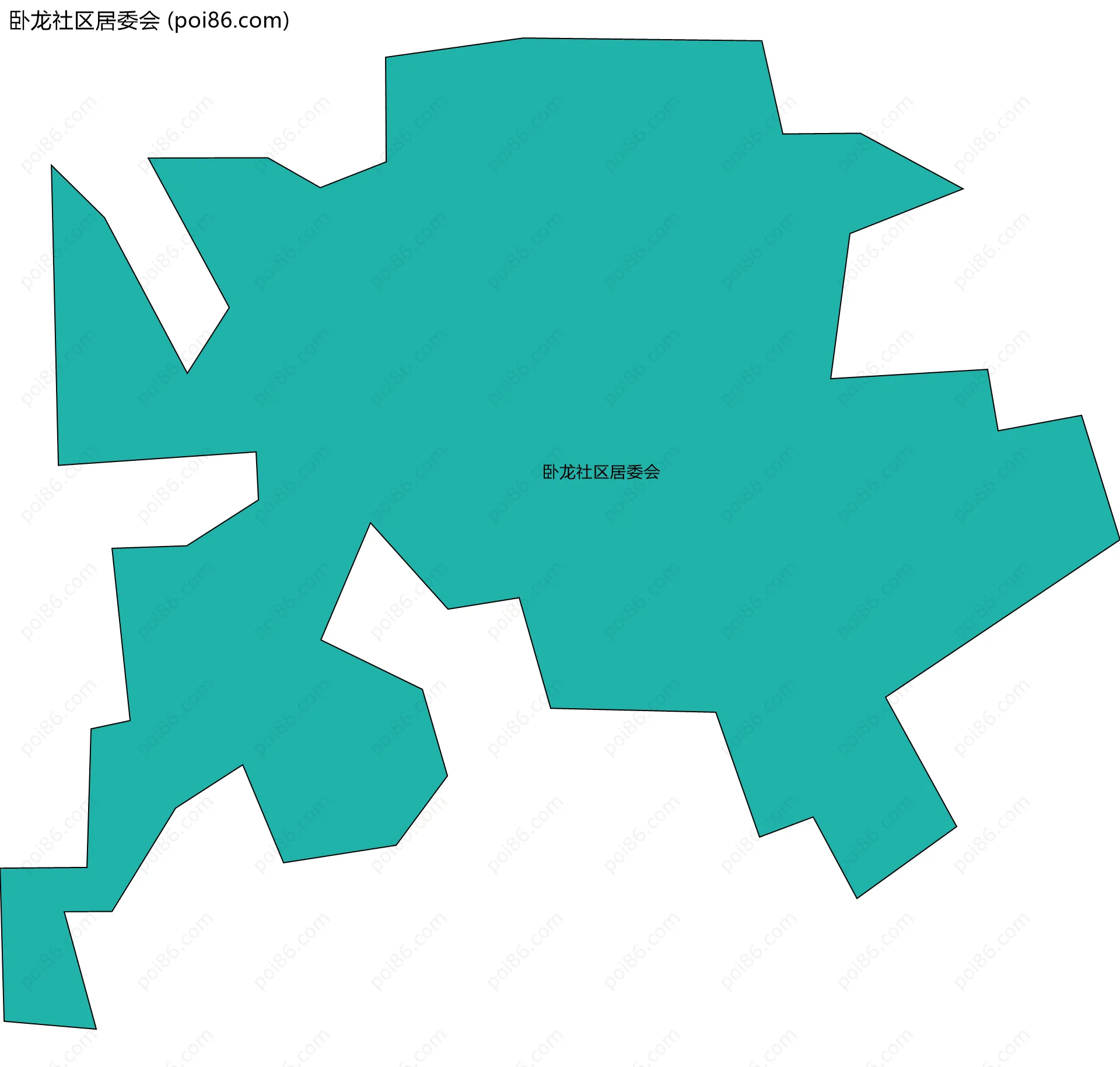 卧龙社区居委会边界地图