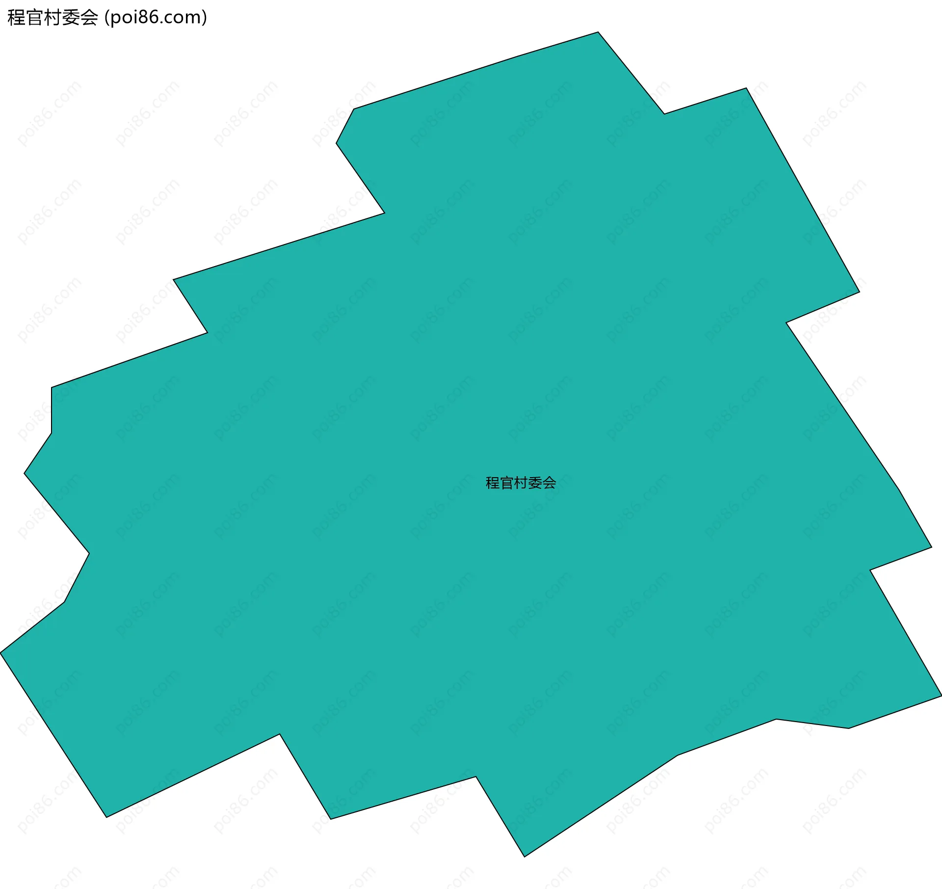 程官村委会边界地图