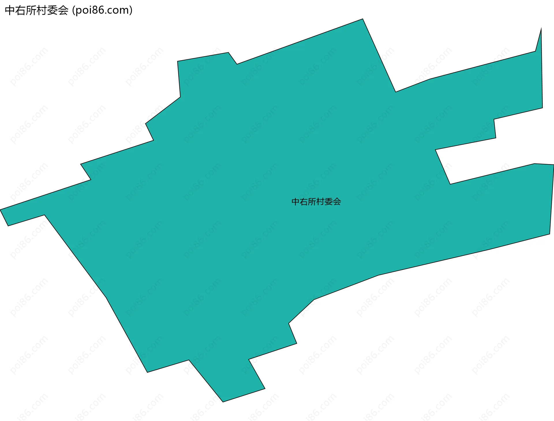 中右所村委会边界地图