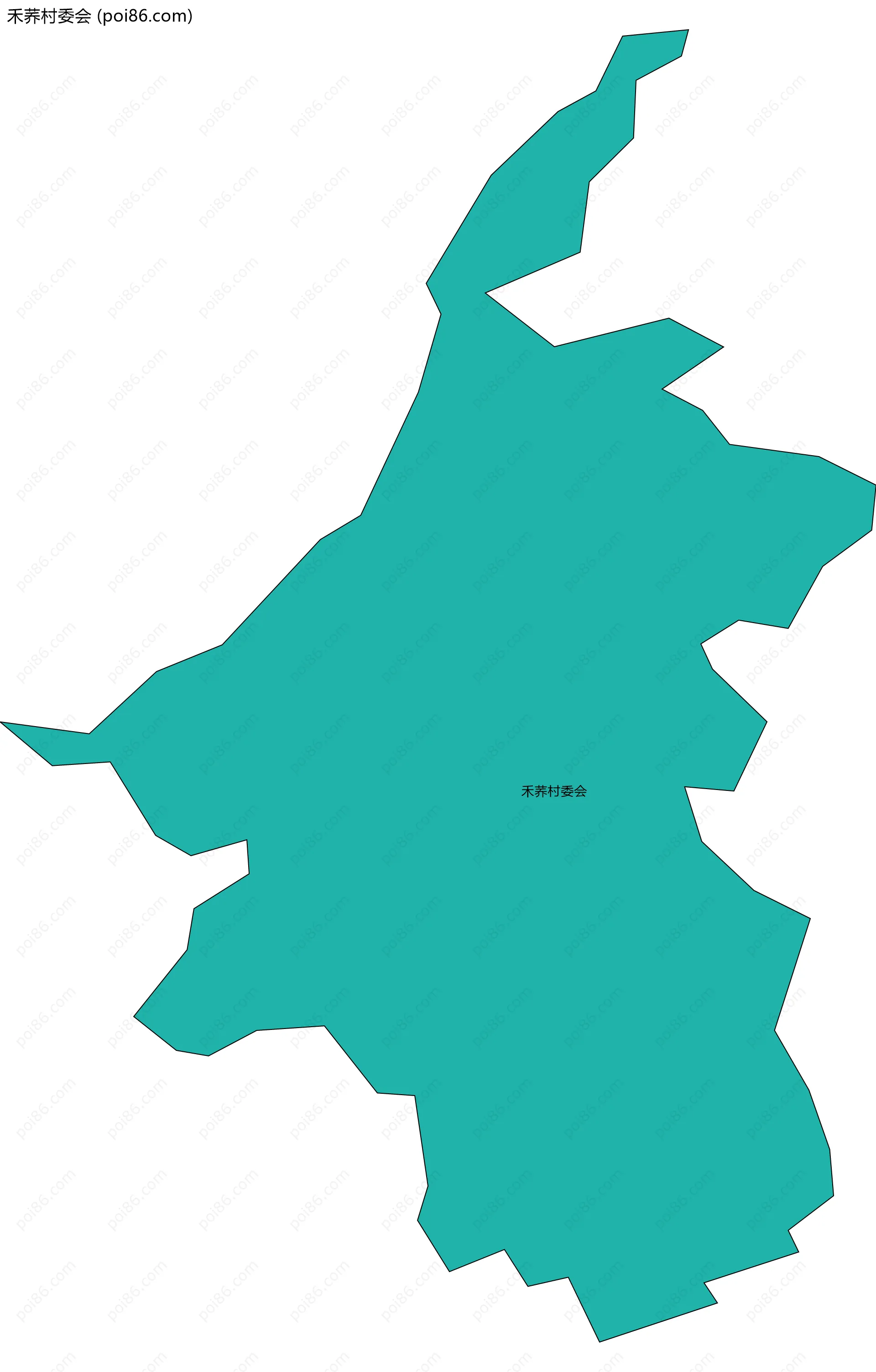 禾荞村委会边界地图