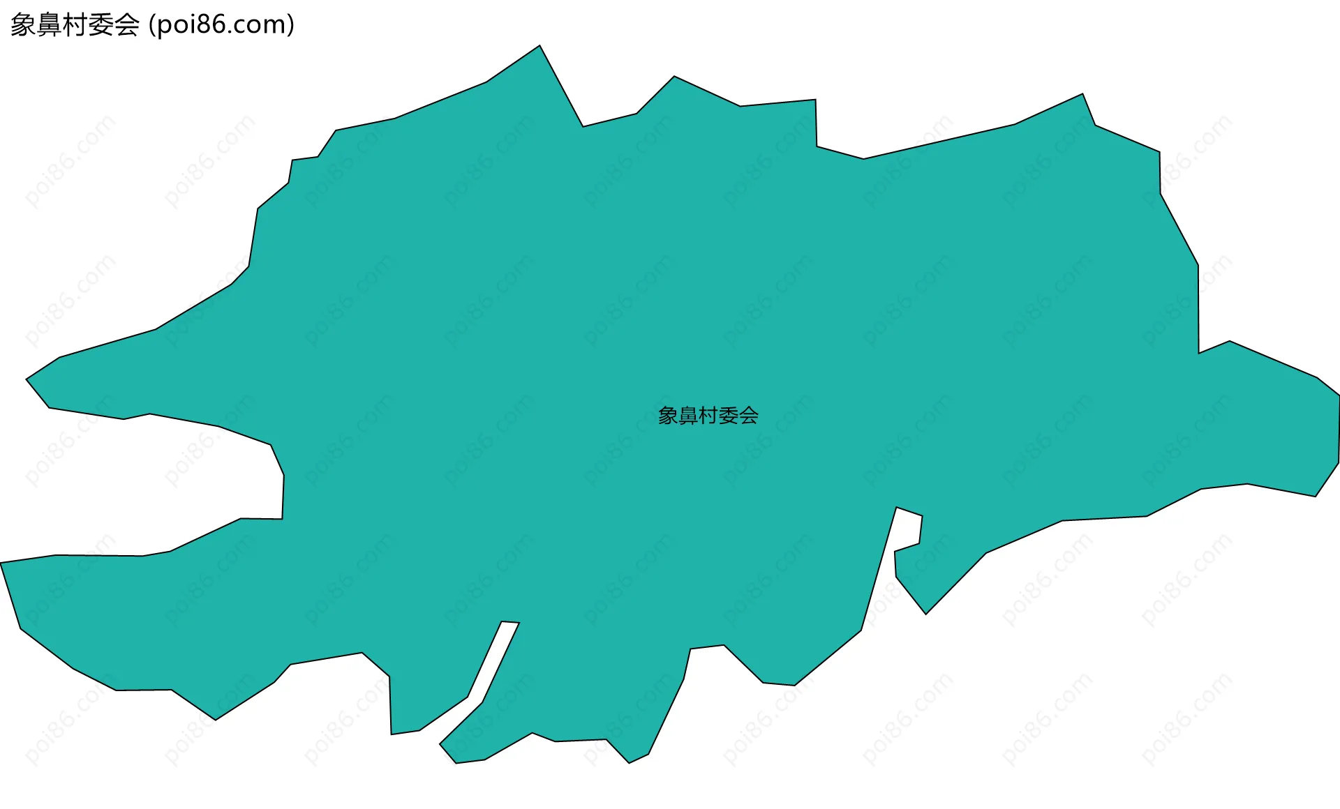 象鼻村委会边界地图
