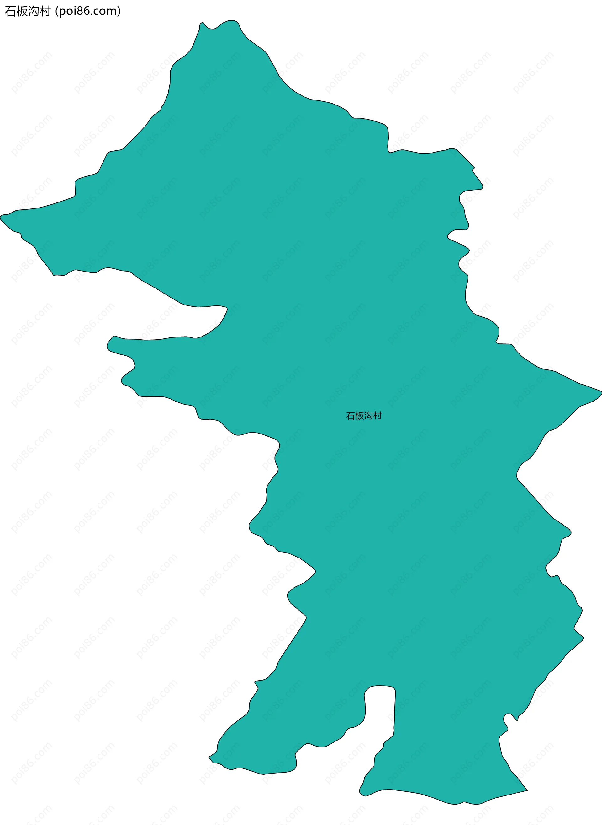 石板沟村边界地图