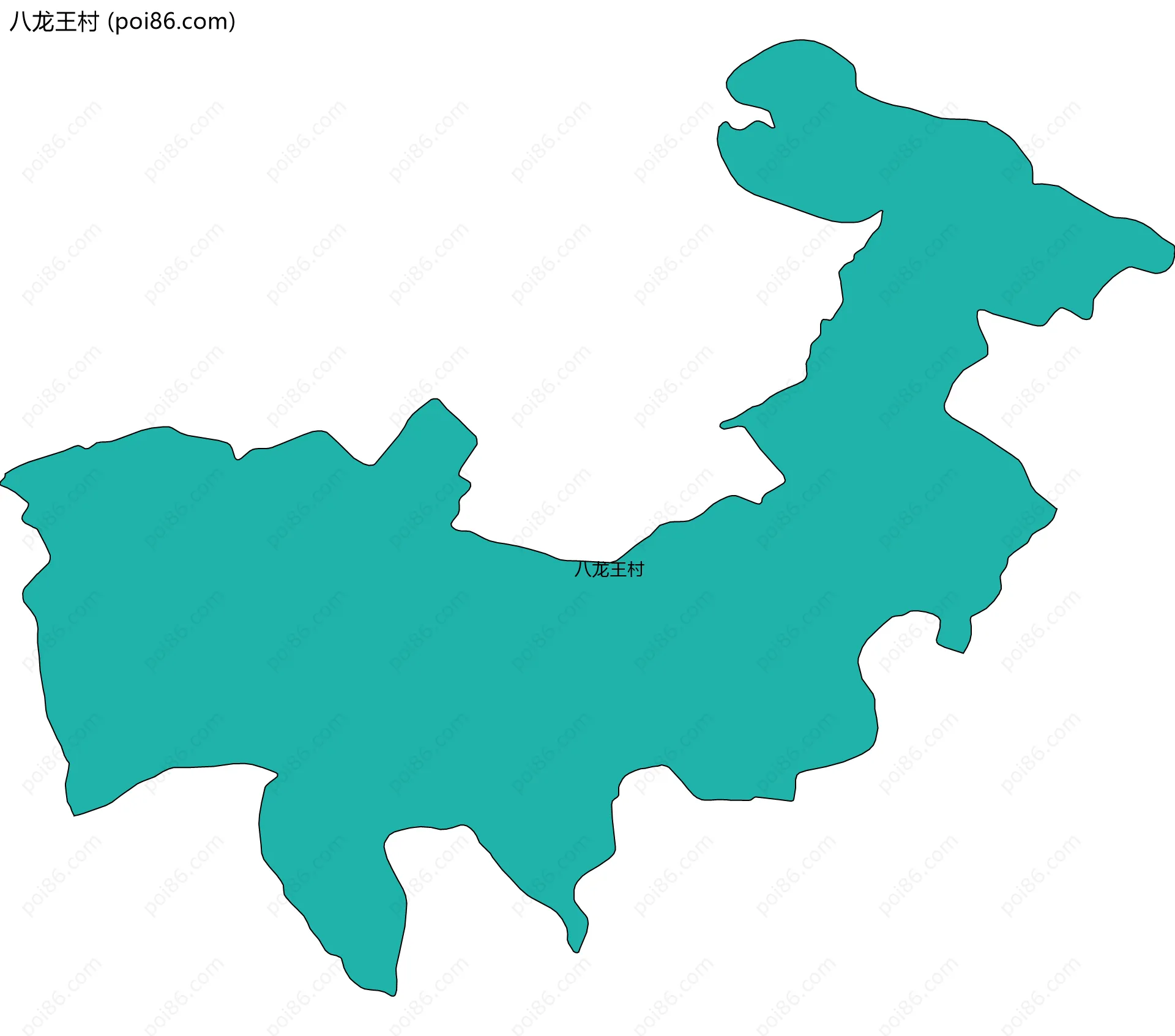 八龙王村边界地图