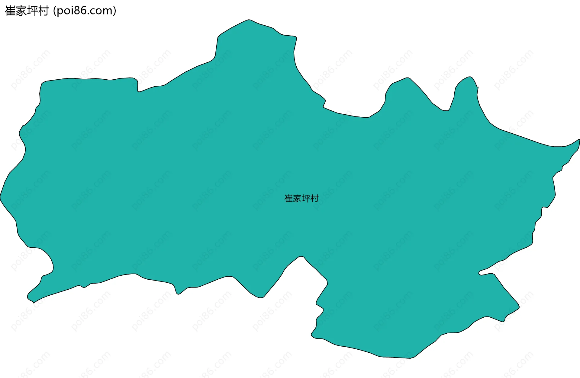 崔家坪村边界地图