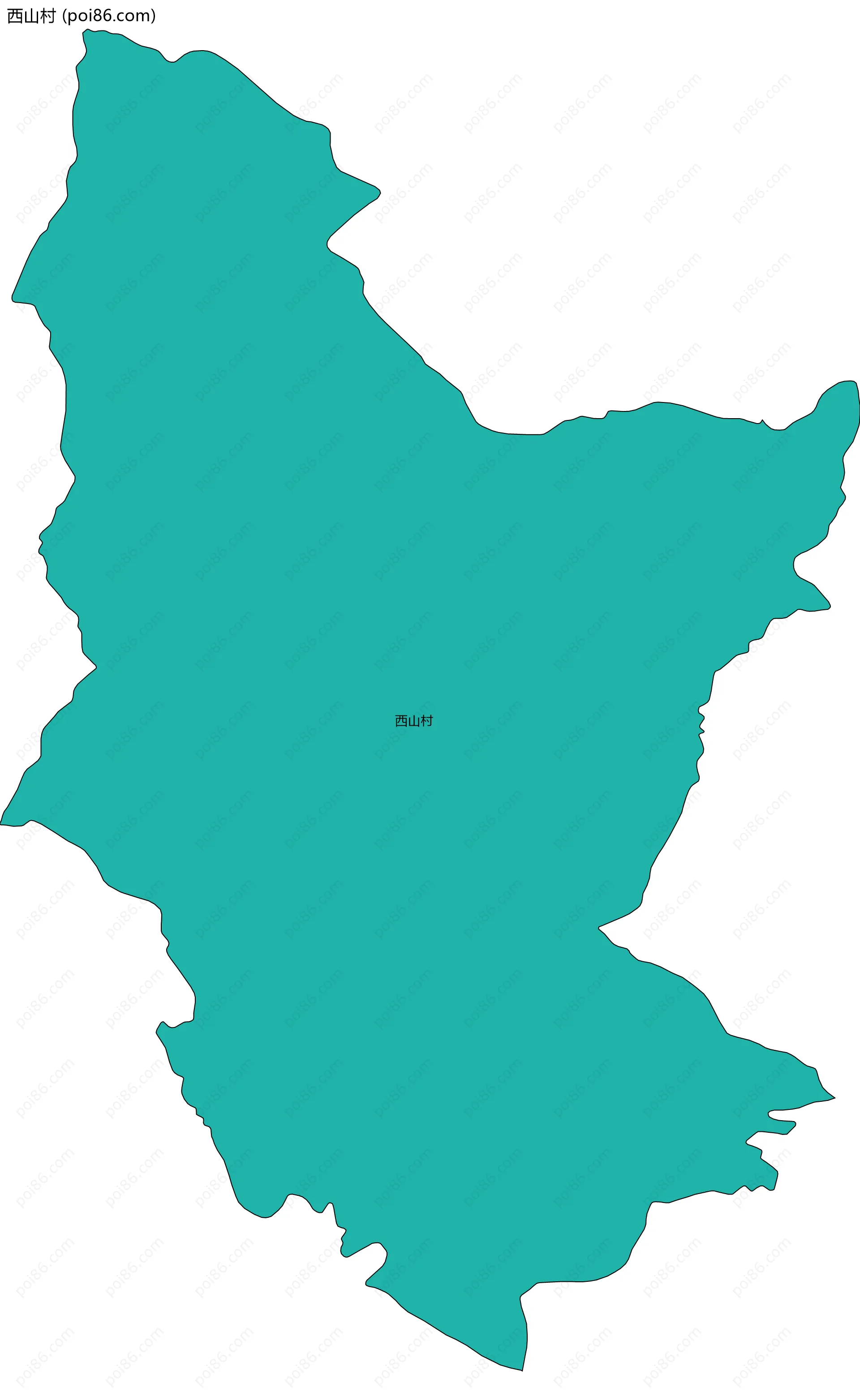 西山村边界地图