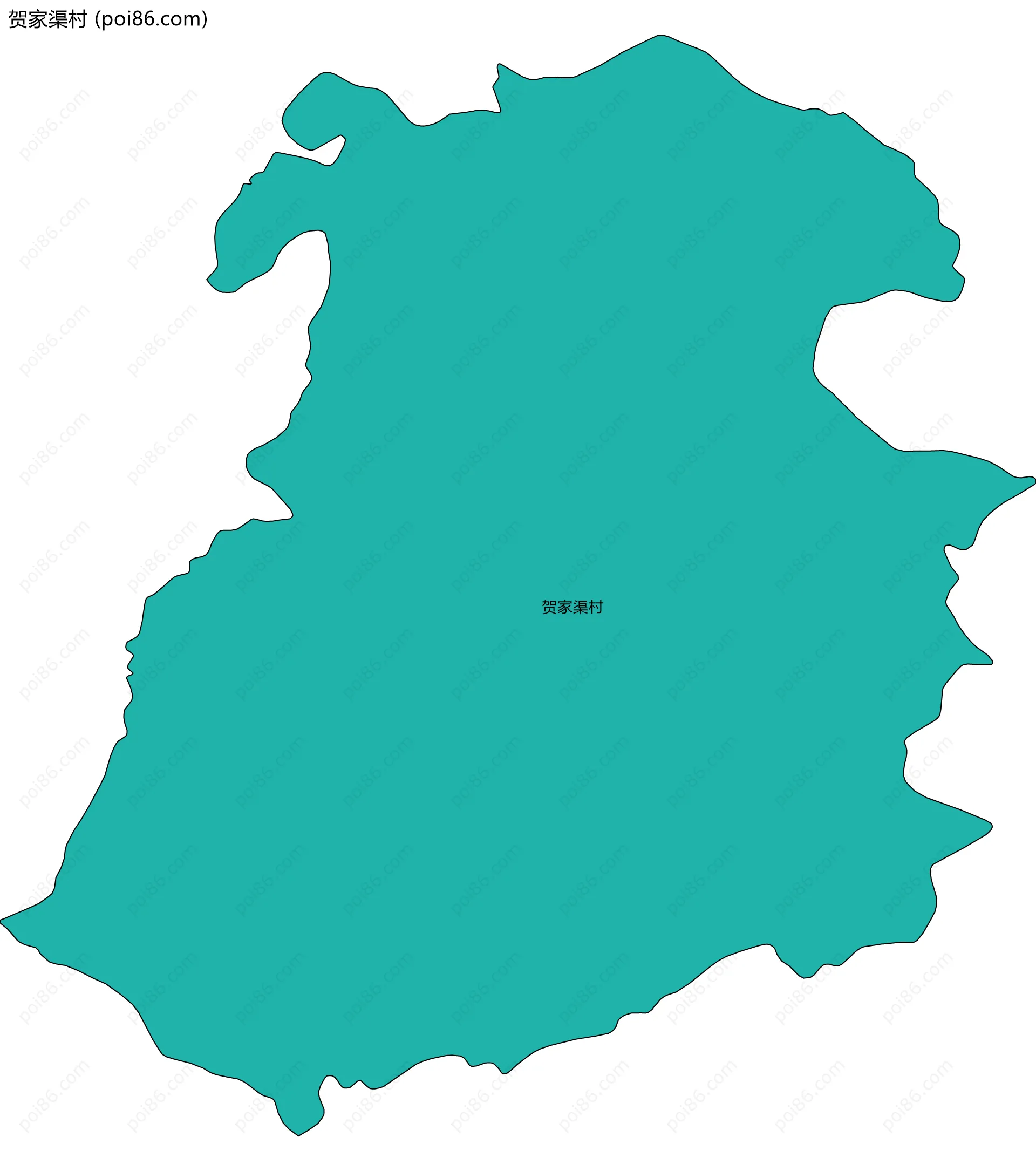 贺家渠村边界地图