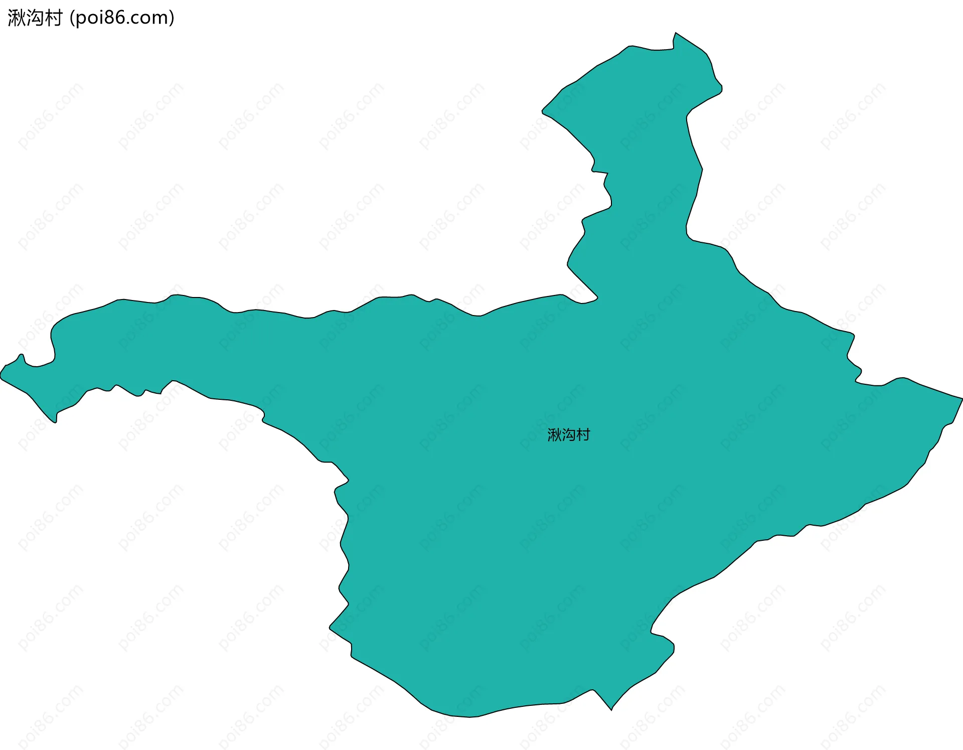 湫沟村边界地图