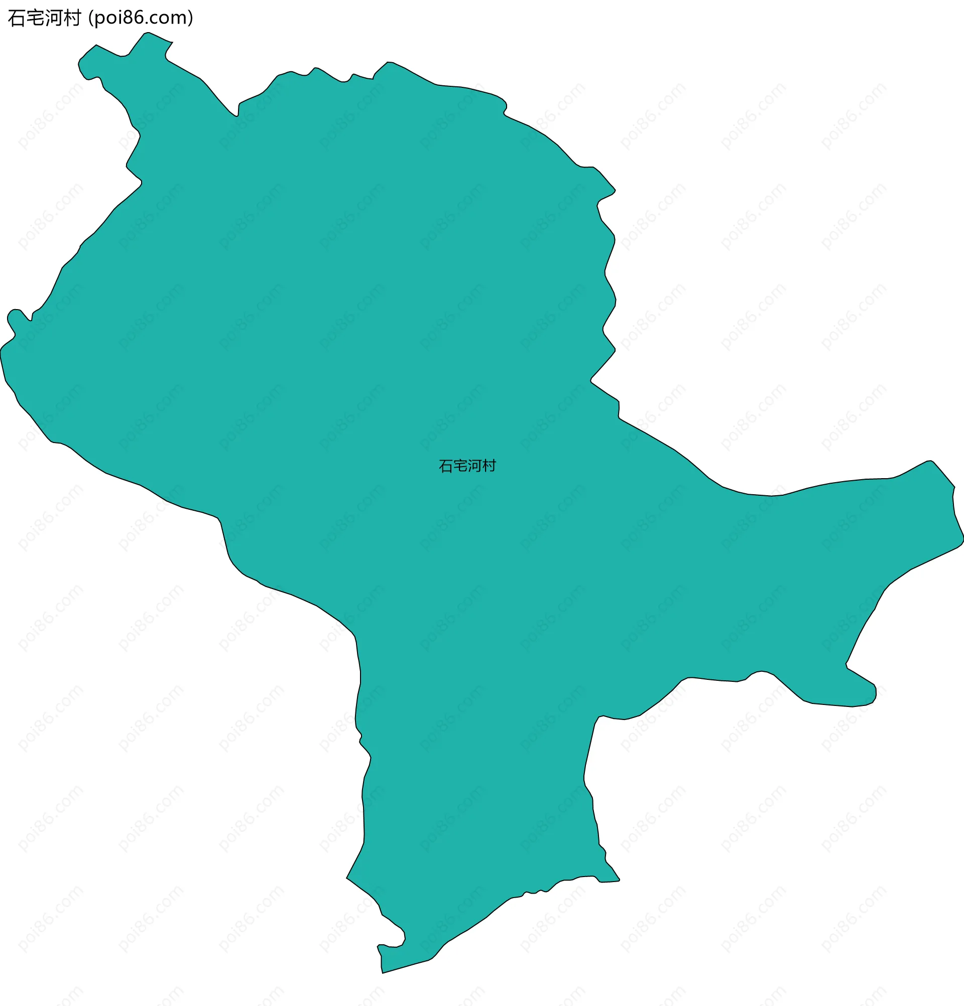 石宅河村边界地图