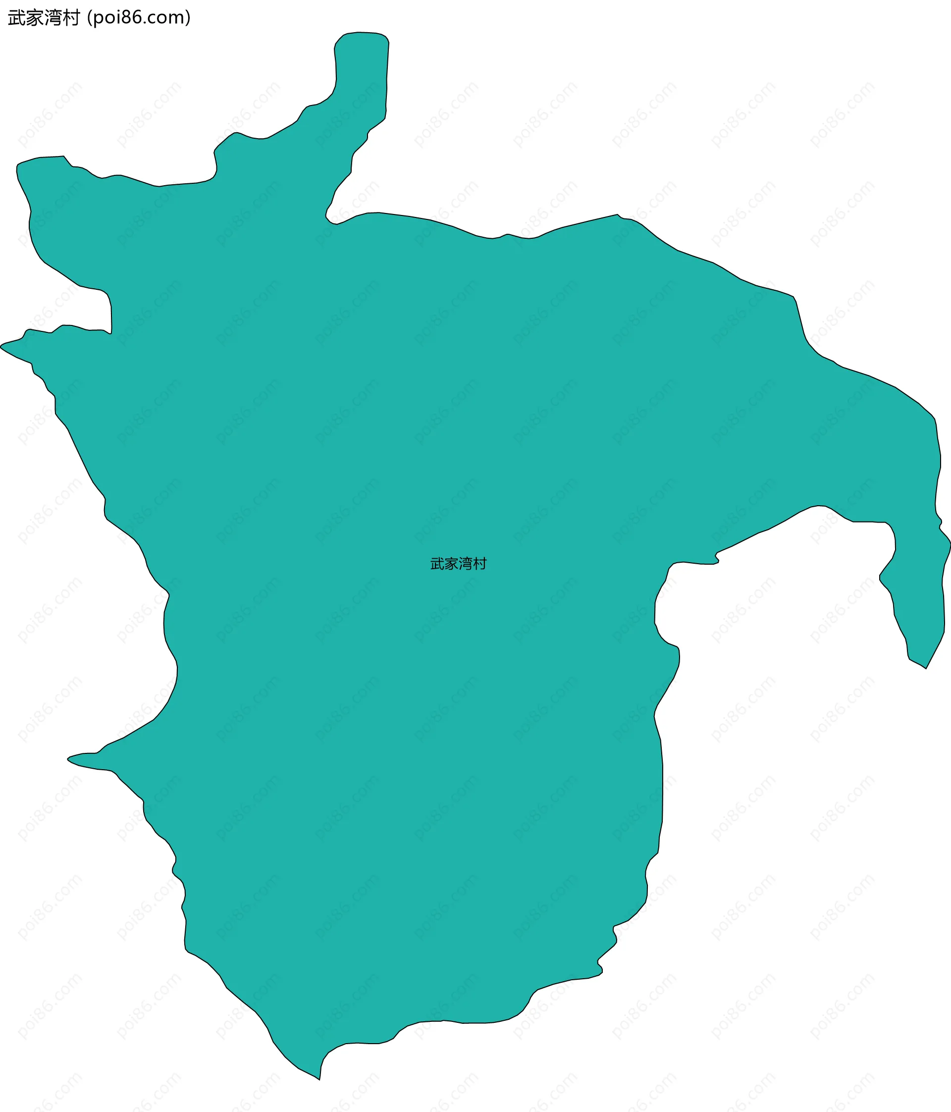 武家湾村边界地图