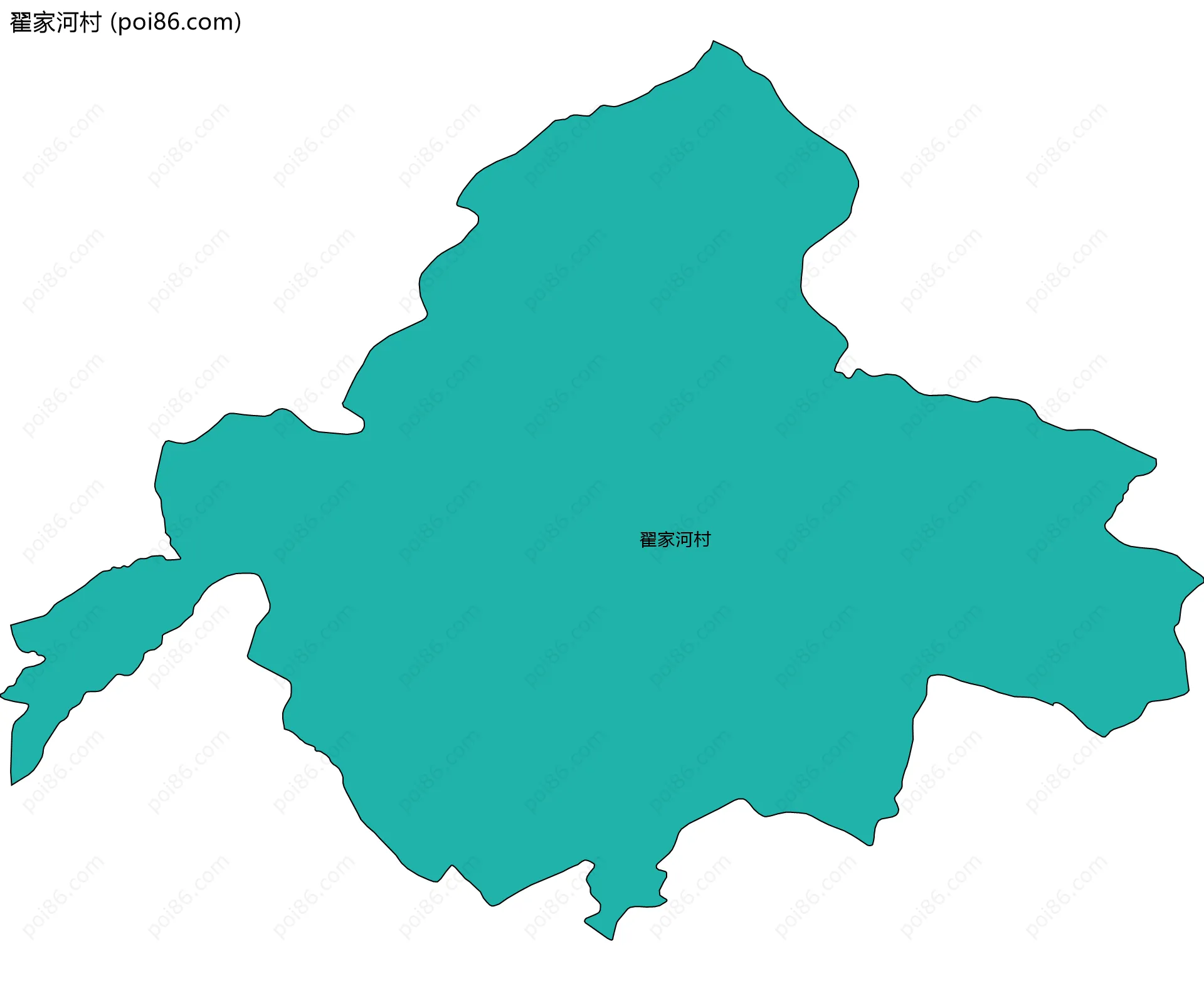 翟家河村边界地图