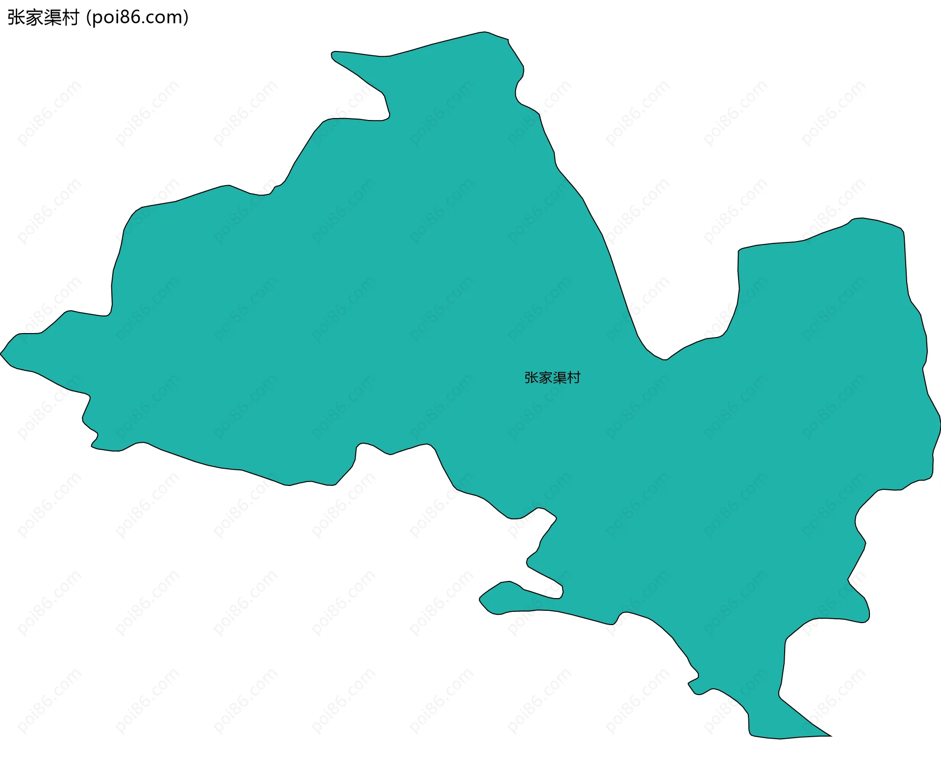 张家渠村边界地图