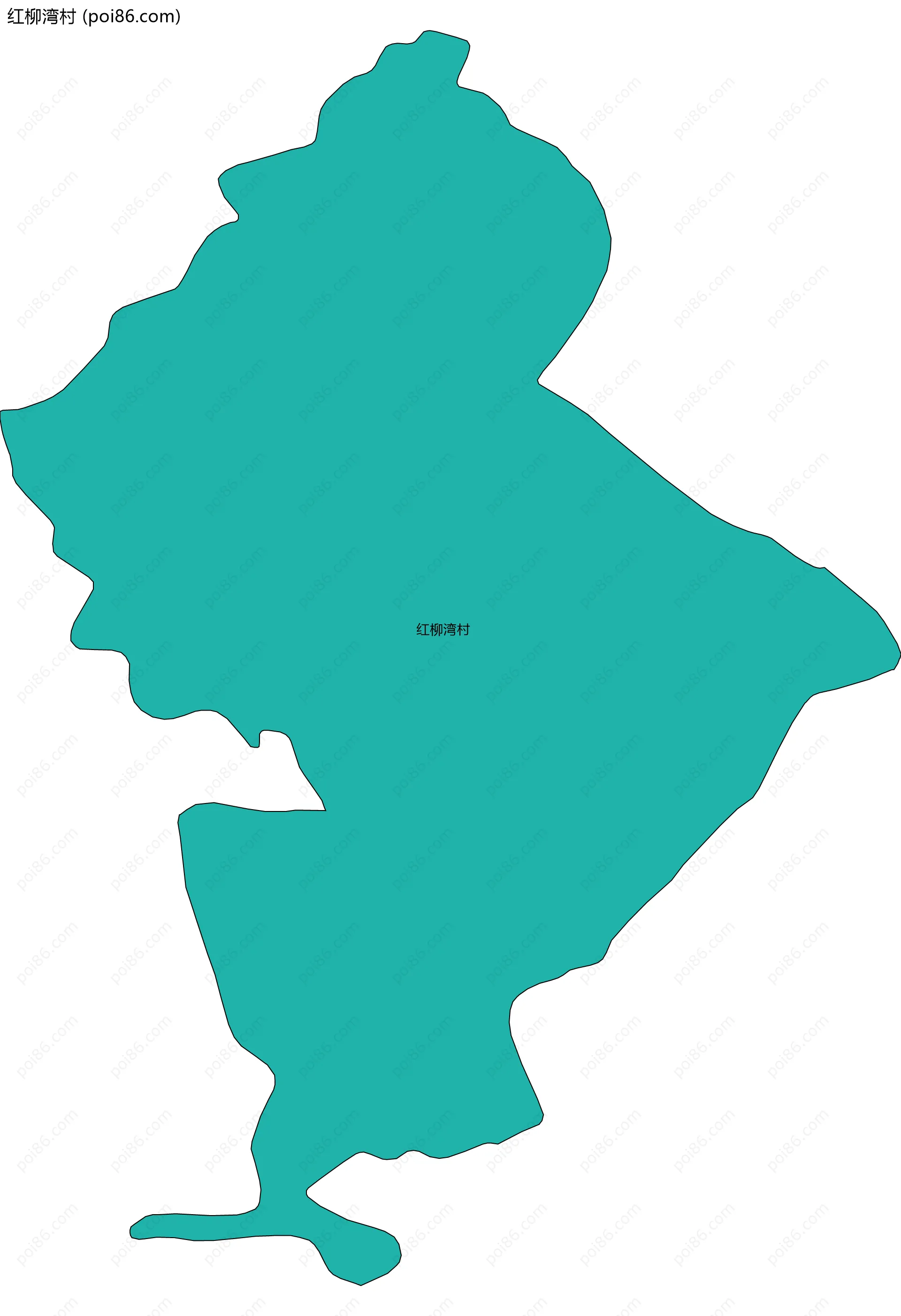 红柳湾村边界地图