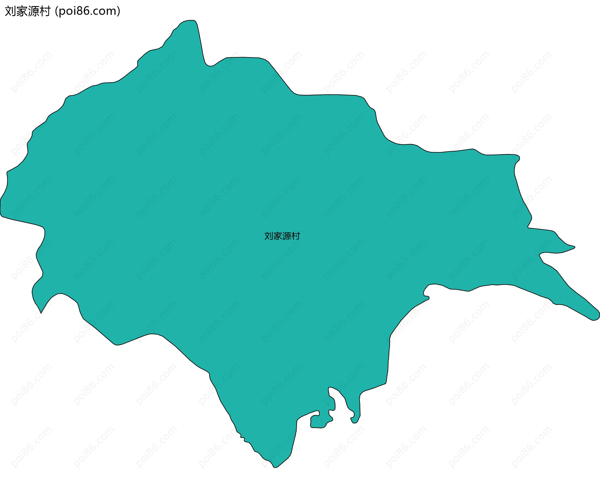 刘家源村边界地图