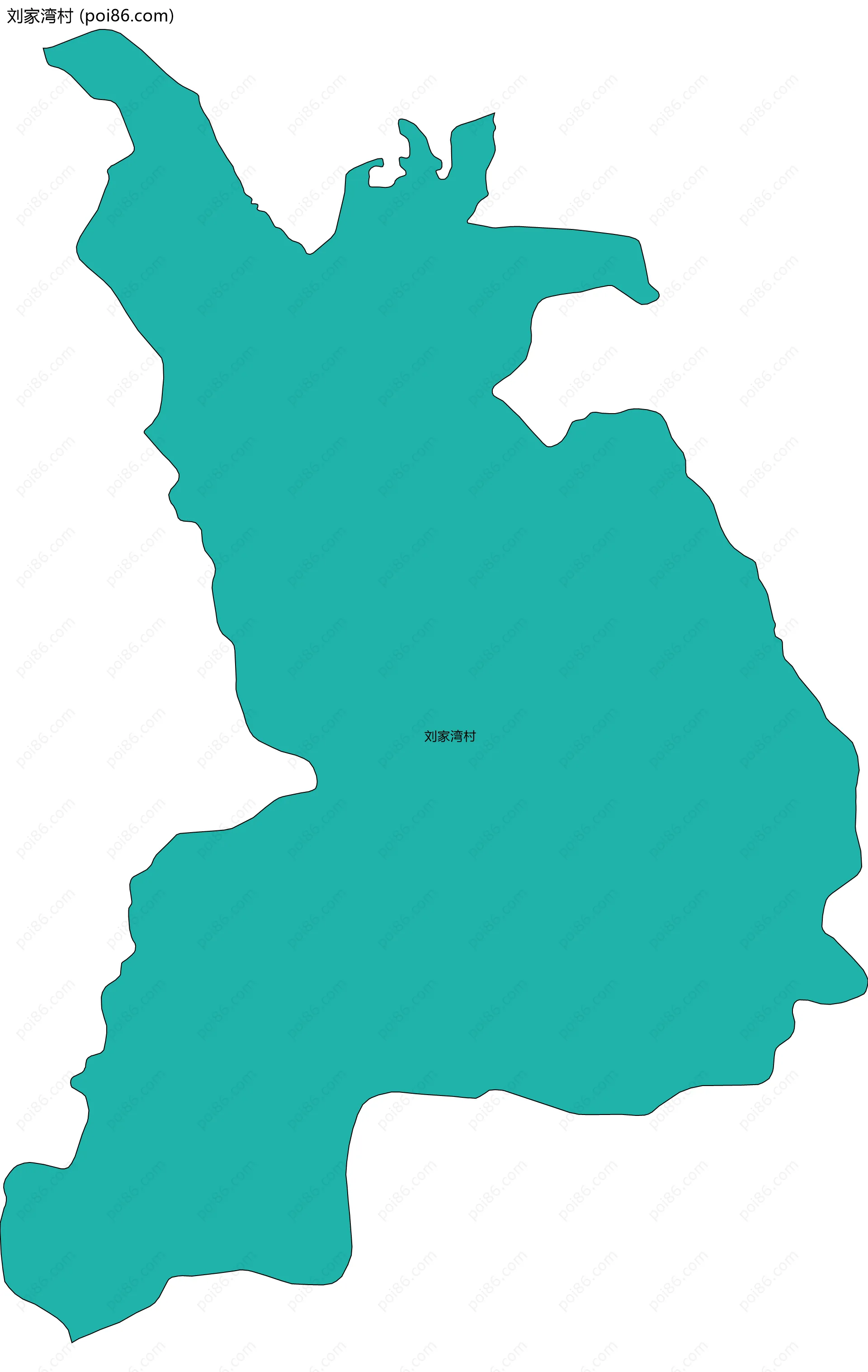 刘家湾村边界地图