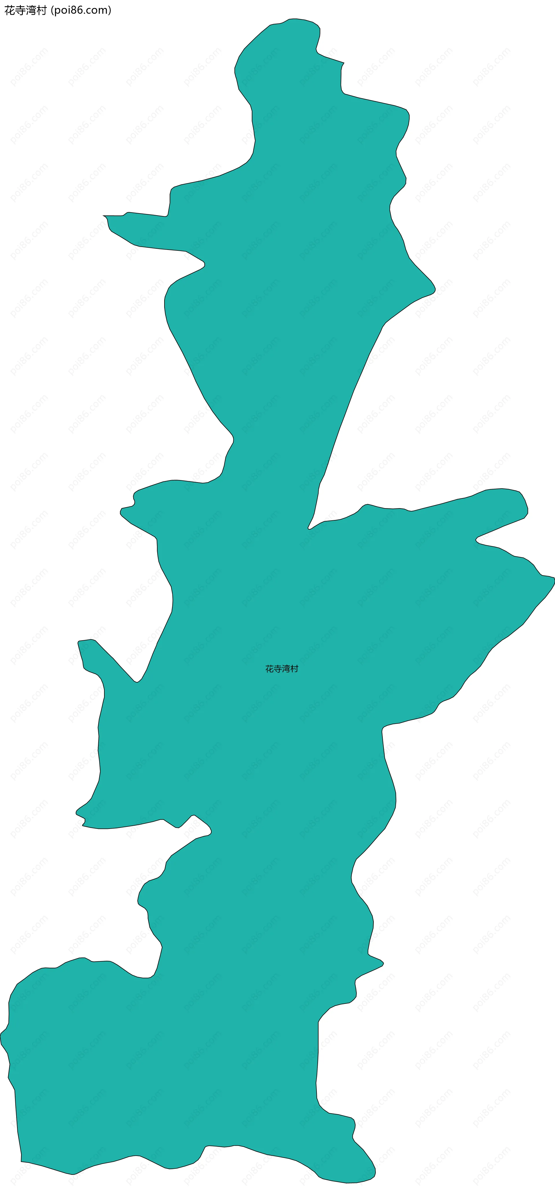 花寺湾村边界地图