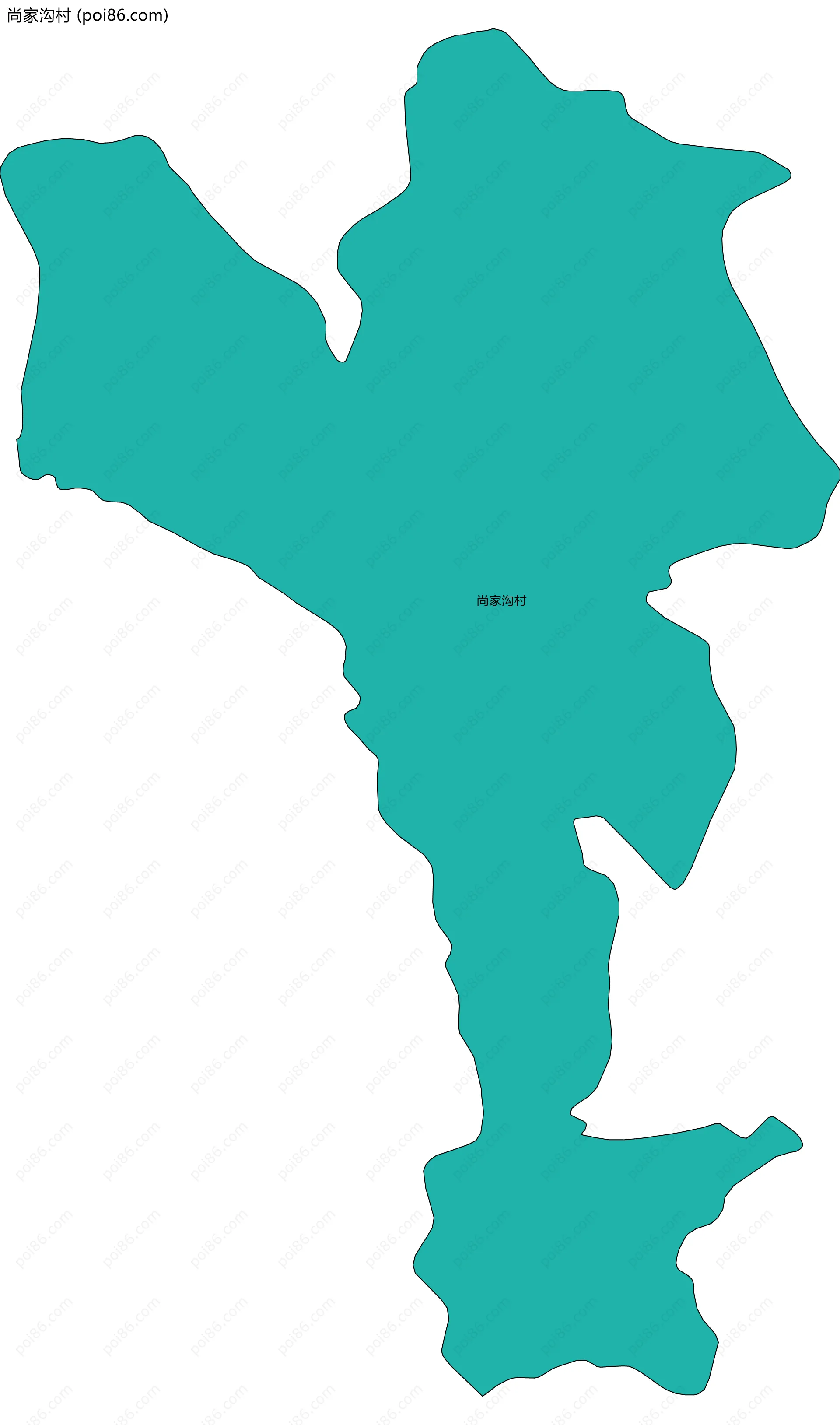 尚家沟村边界地图