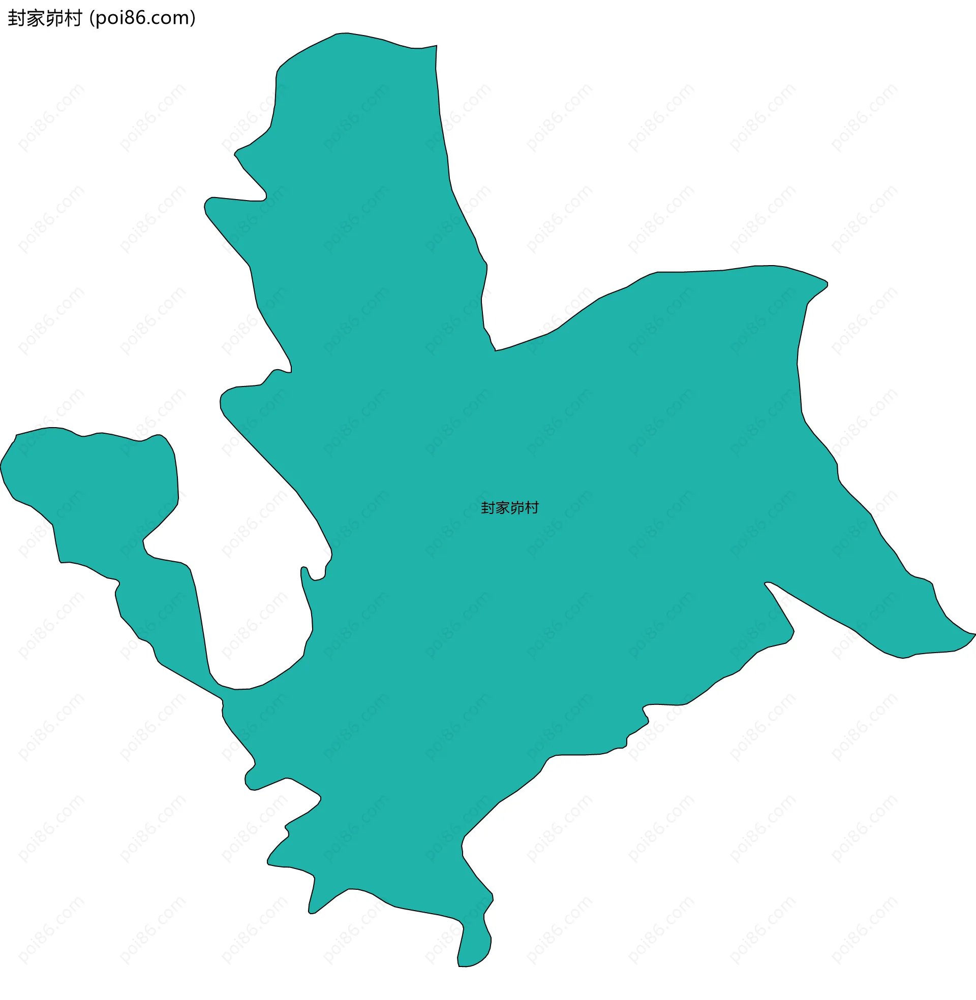 封家峁村边界地图