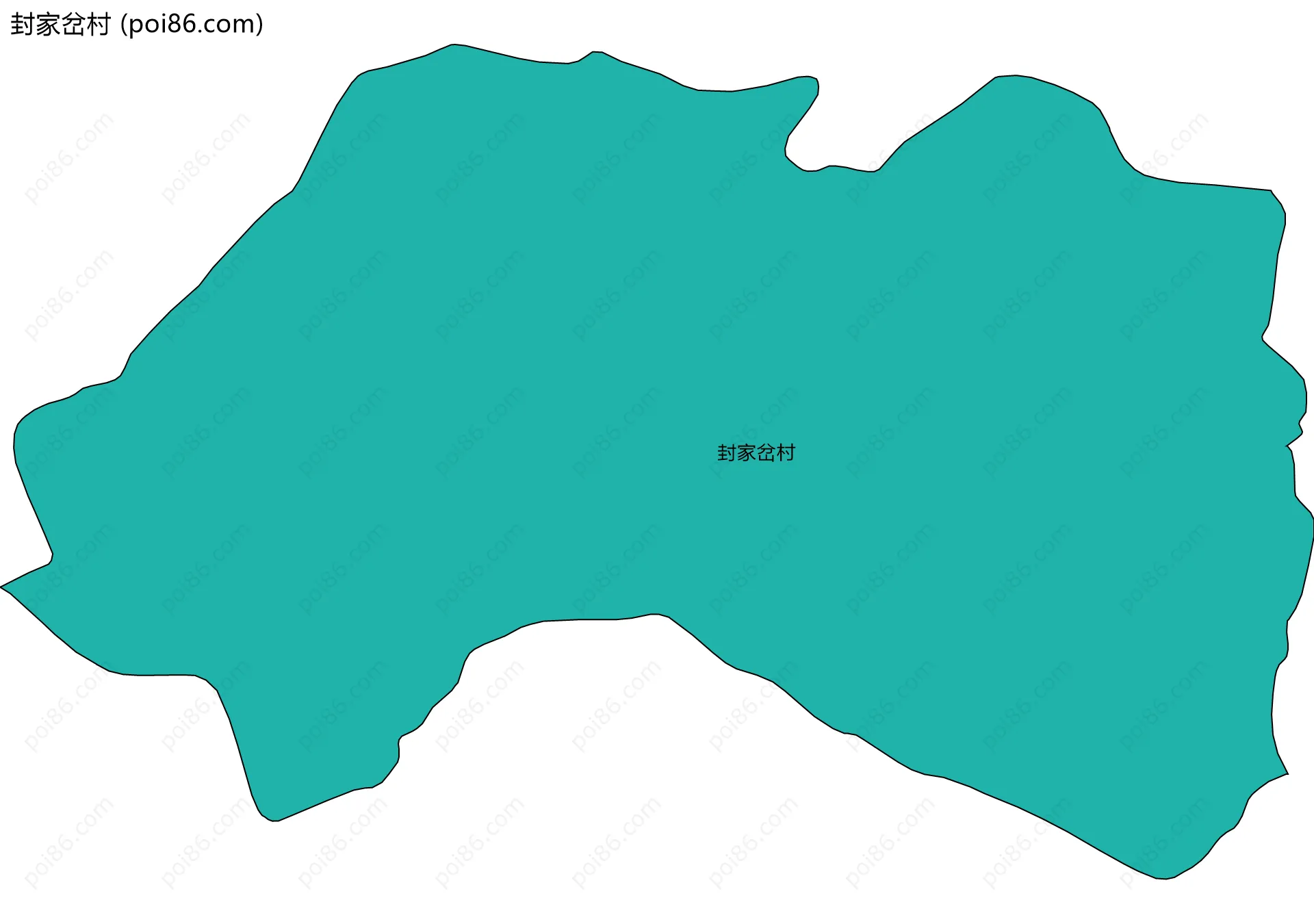 封家岔村边界地图